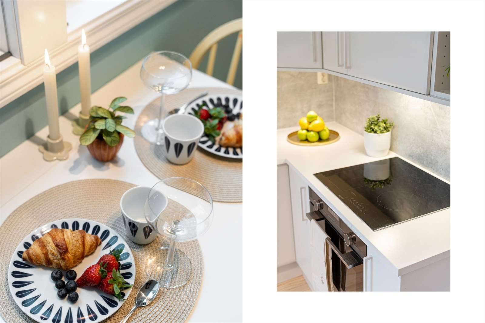 Kjøkkenet har et moderne uttrykk og flotte detaljer Galleribilde