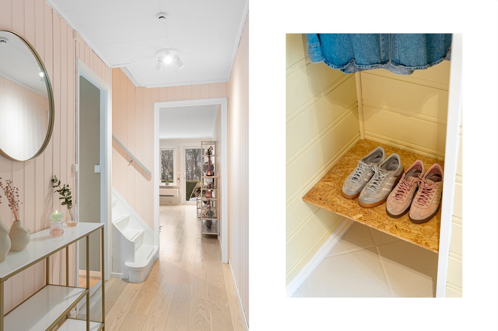 Lys og trivelig hall inn til entré Galleribilde