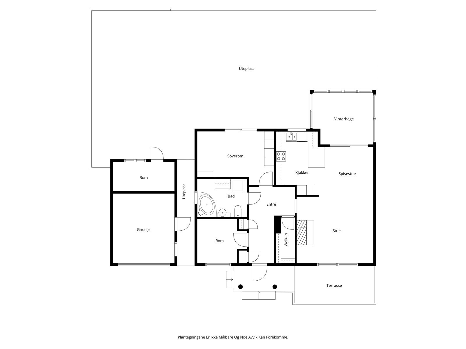 Boligen har en arealeffektiv planløsning som rommer gang, stue, kjøkken, bad og to soverom. Galleribilde