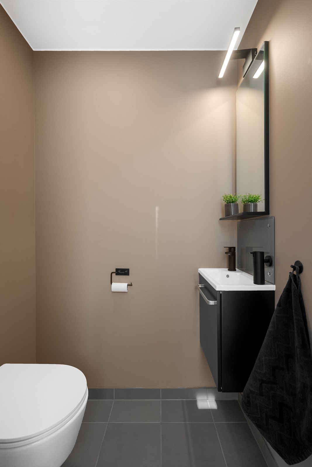 Gjestetoalett med adkomst fra entré. Galleribilde