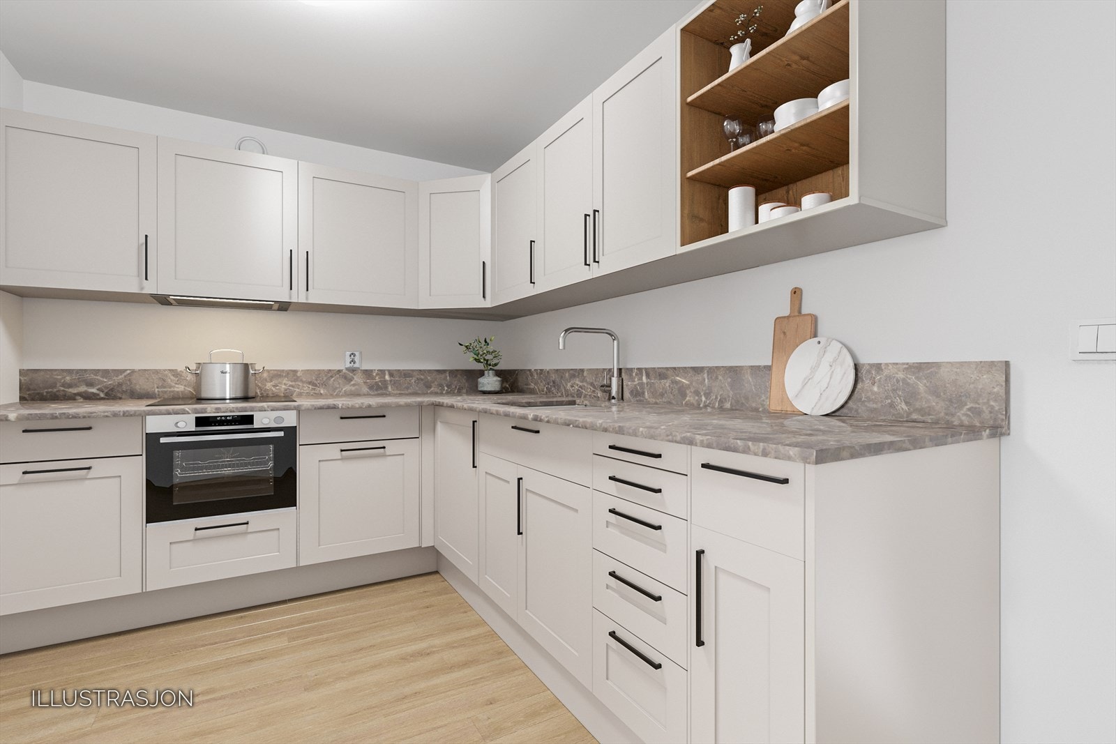 Digital illustrasjon- her kan du lage ditt drømmekjøkken! Galleribilde