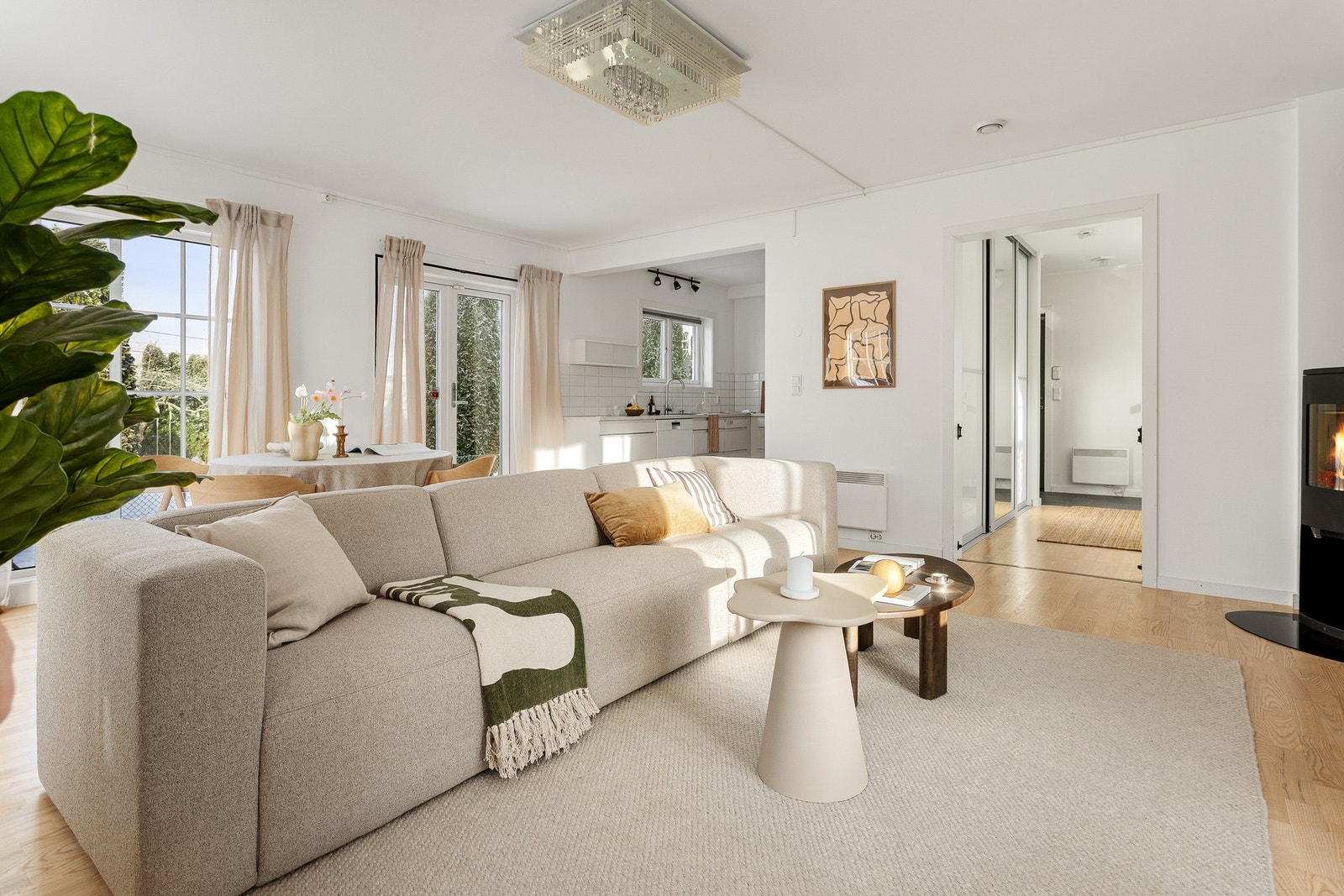 Den balanserte ventilasjonen gir et godt inneklima og bomiljø. Galleribilde