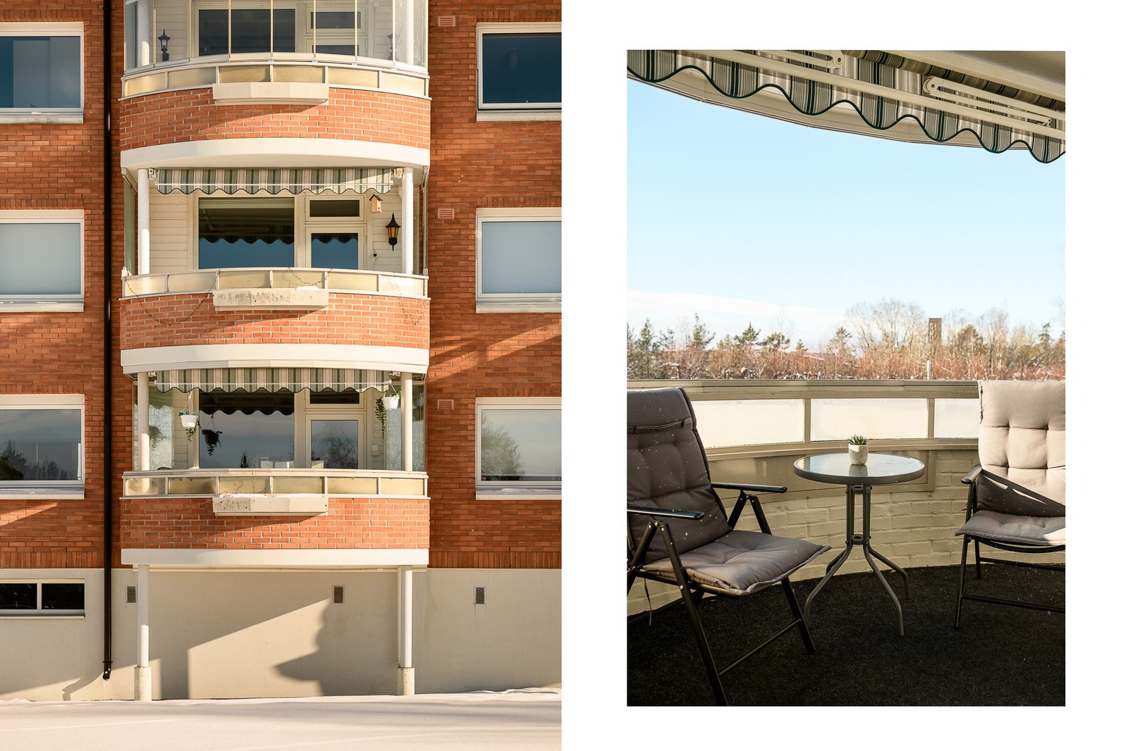 Den vestvendte, innglassede balkongen på ca. 9,6 m² utvider boarealet og har gode solforhold hele dagen og utover kvelden til solnedgang. Galleribilde