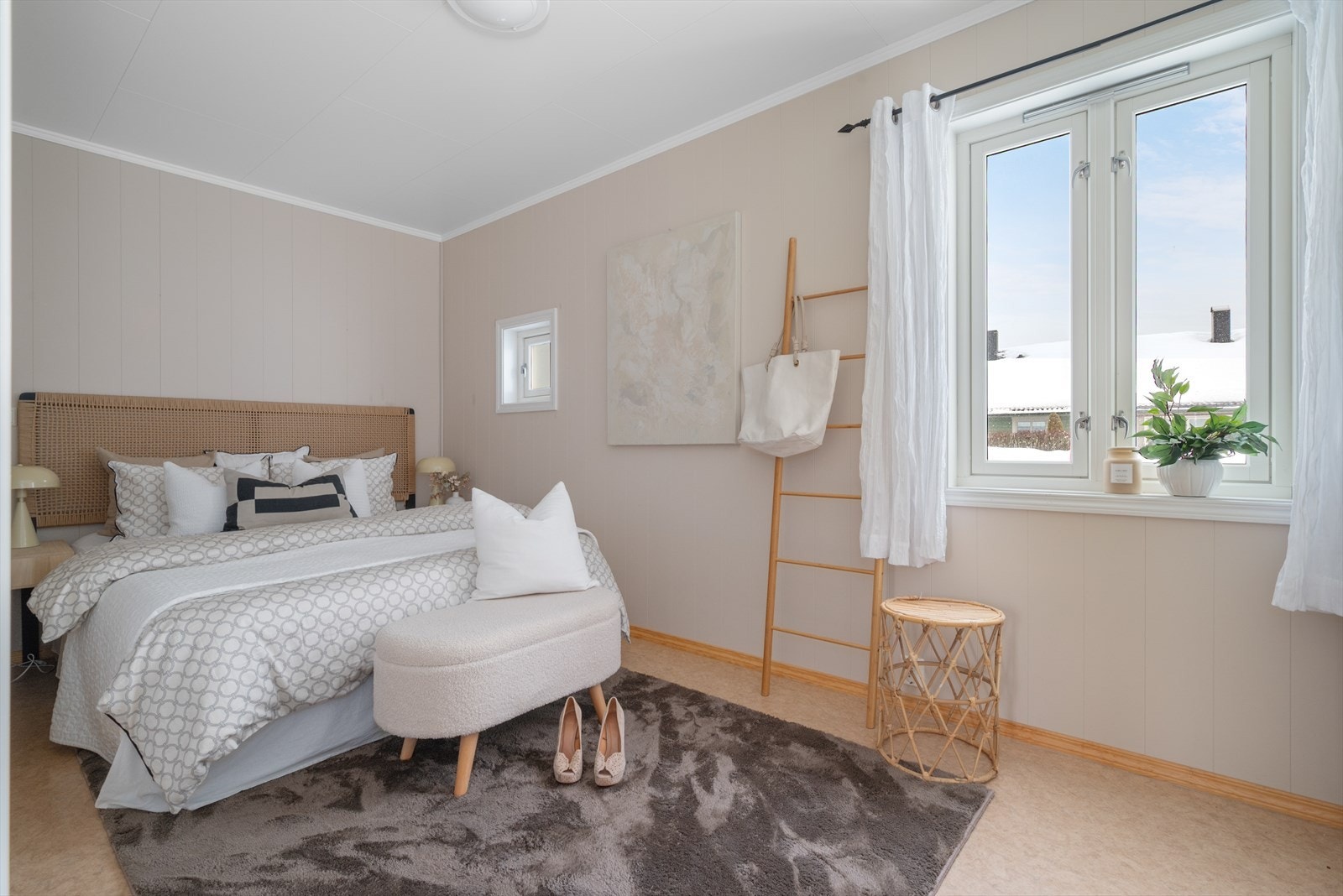 Det er tre soverom i leiligheten. Galleribilde