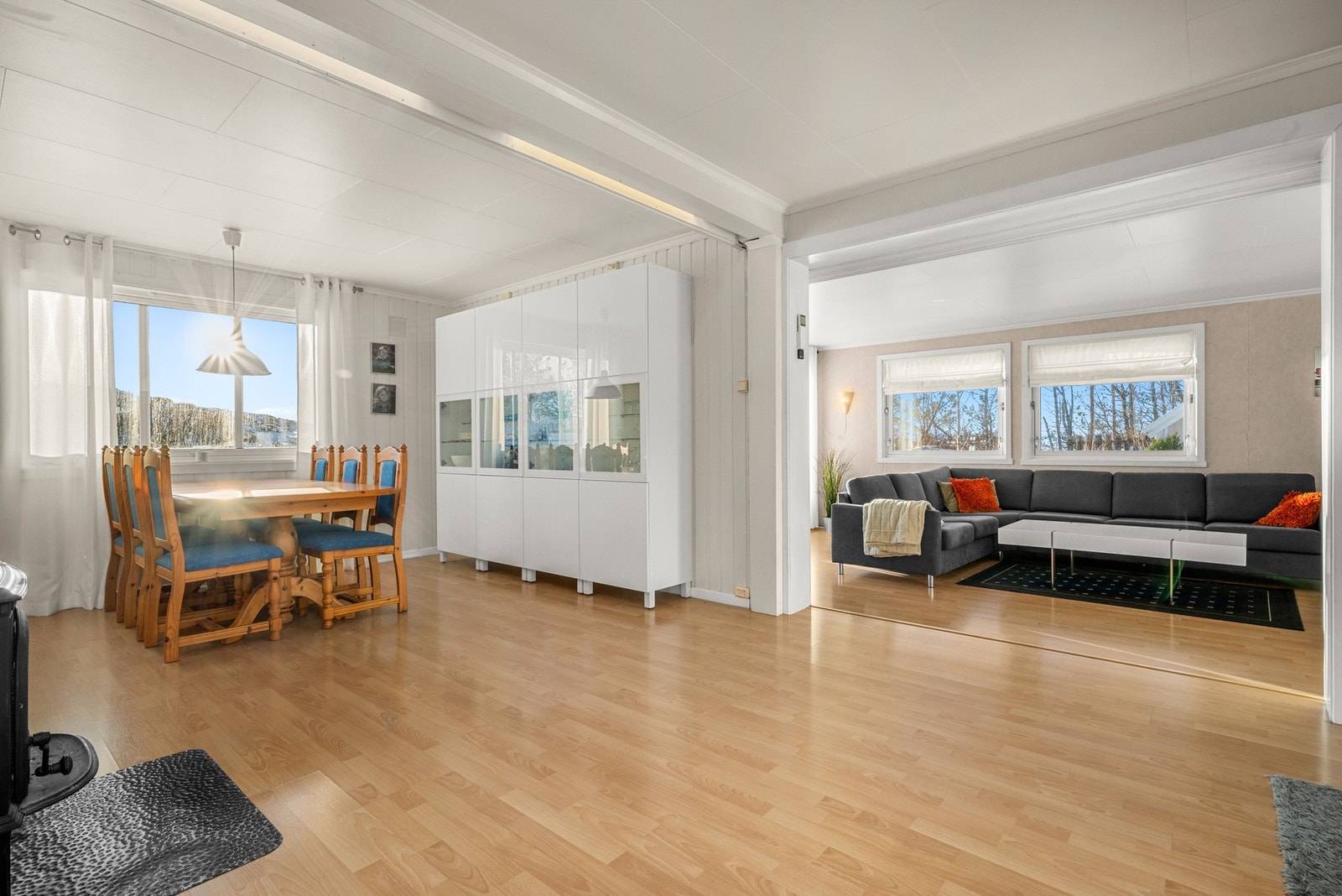 To store stuer i tilknytning til hverandre gir gode soner og fleksible bruksmuligheter. Galleribilde