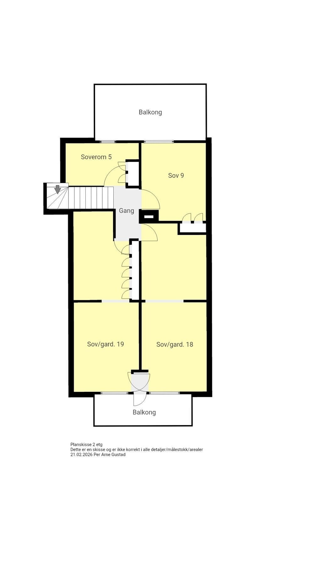 Plantegning 2. etasje. Galleribilde