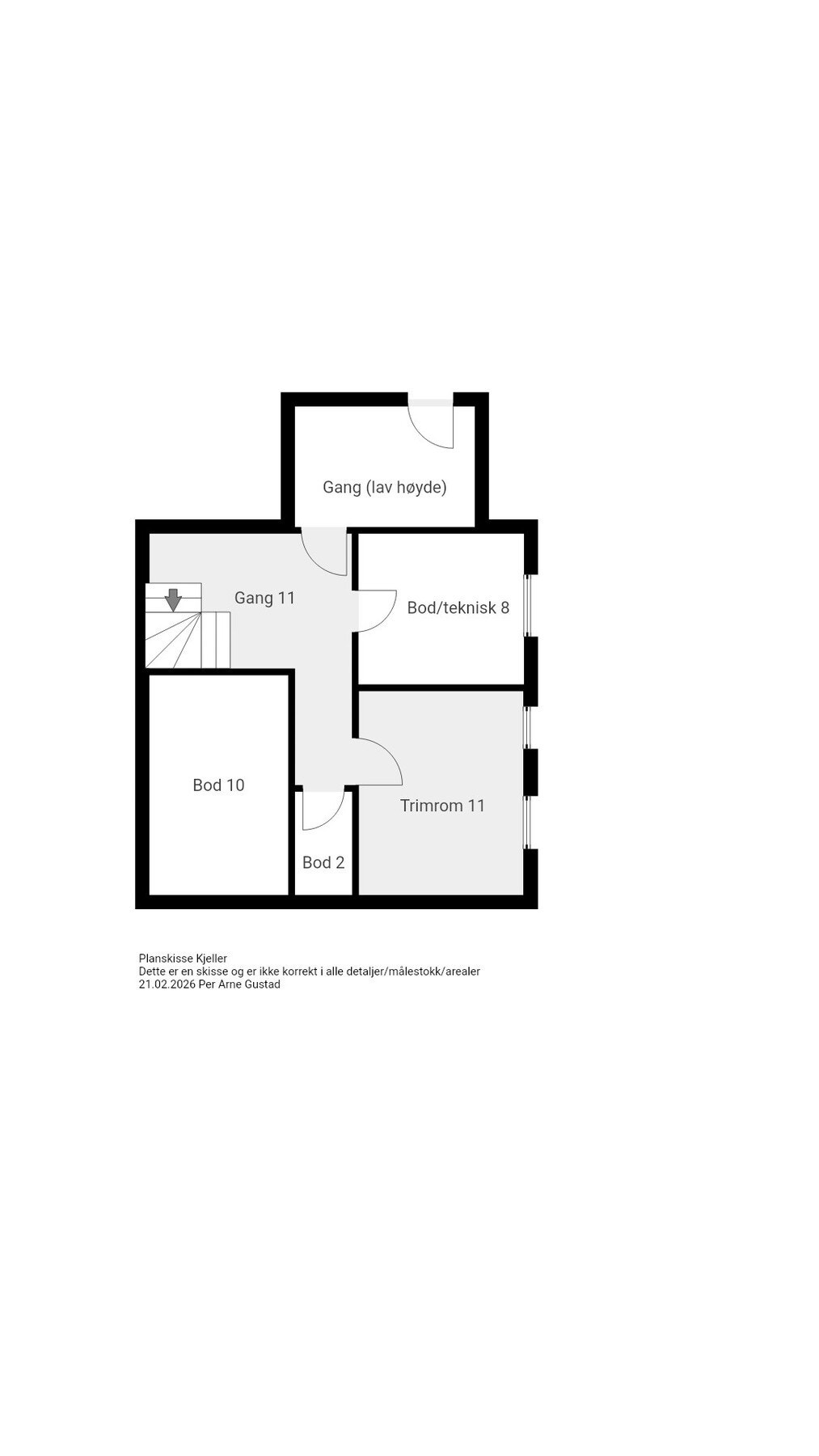 Plantegning kjeller Galleribilde