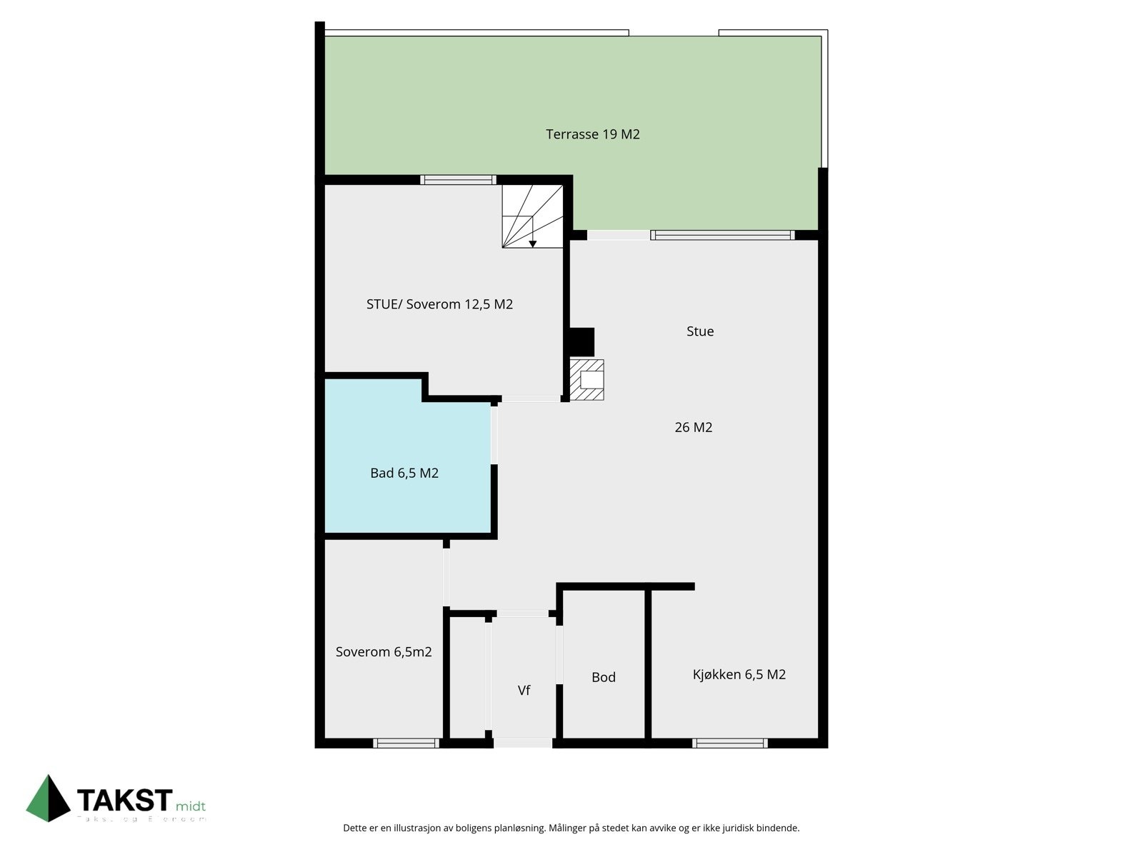 Planskisse 1. etasje Galleribilde