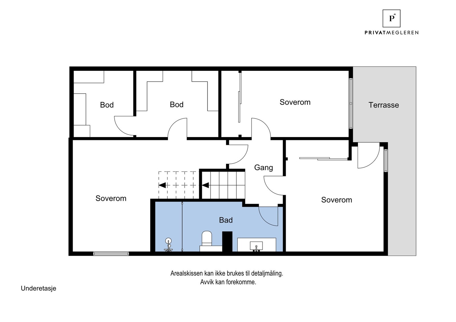 Plantegning underetasje Galleribilde