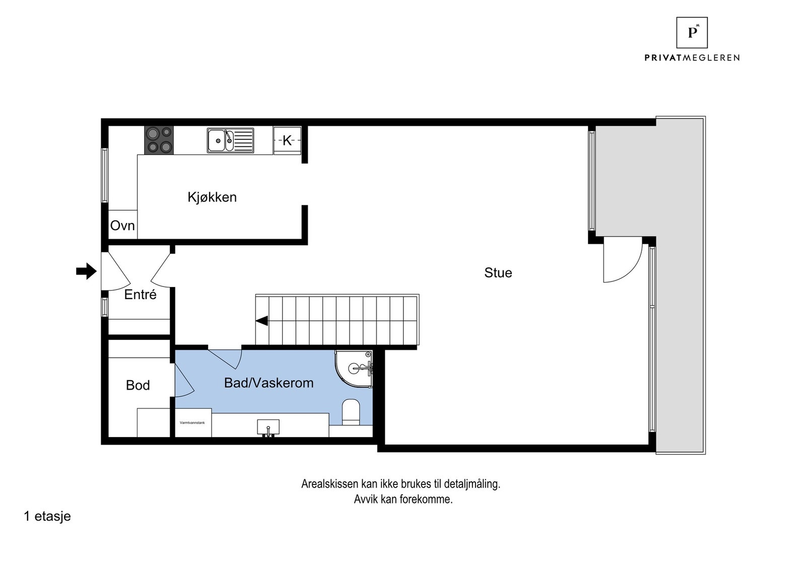 Plantegning 1. etasje Galleribilde