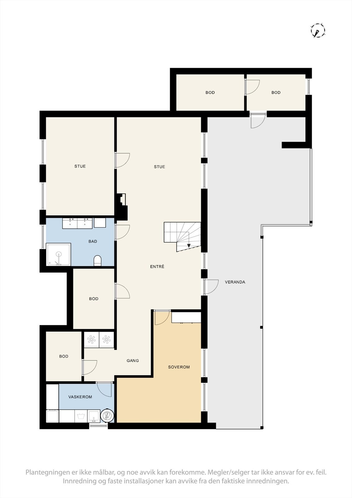 Plantegning underetasjen Galleribilde