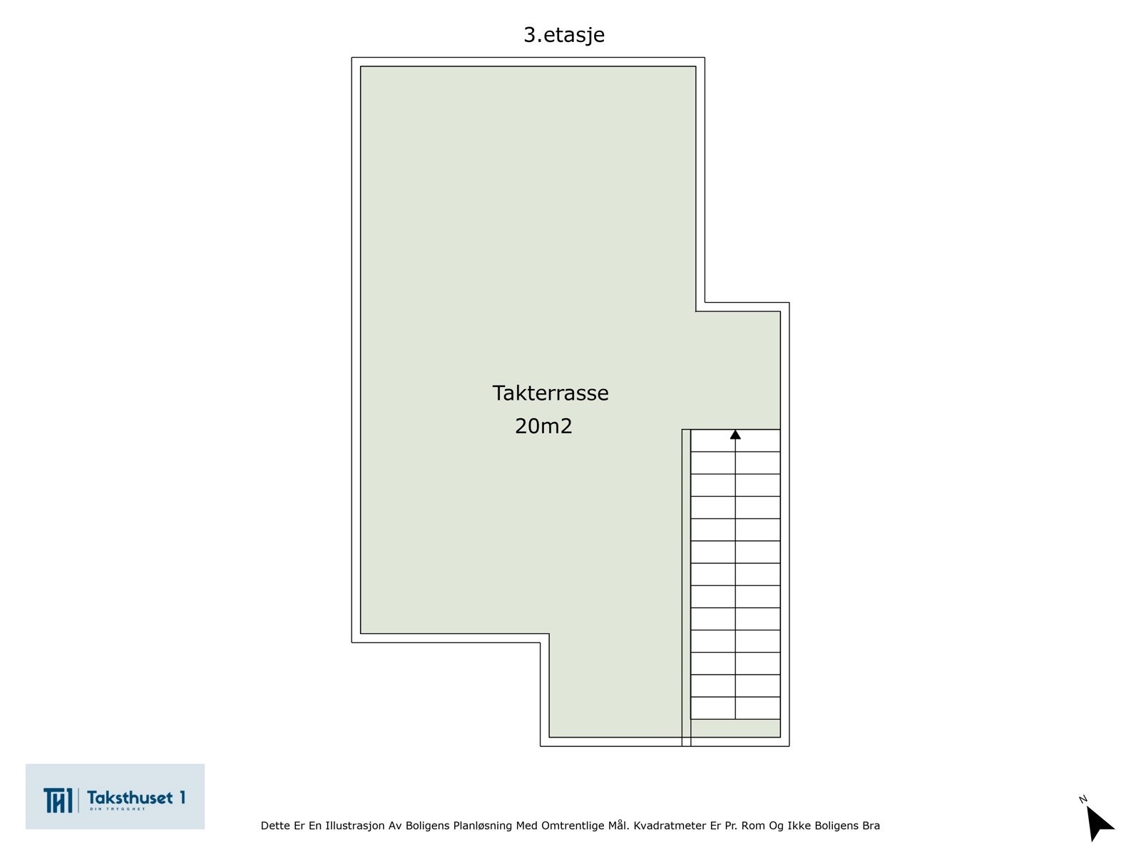 Plantegning takterrasse Galleribilde
