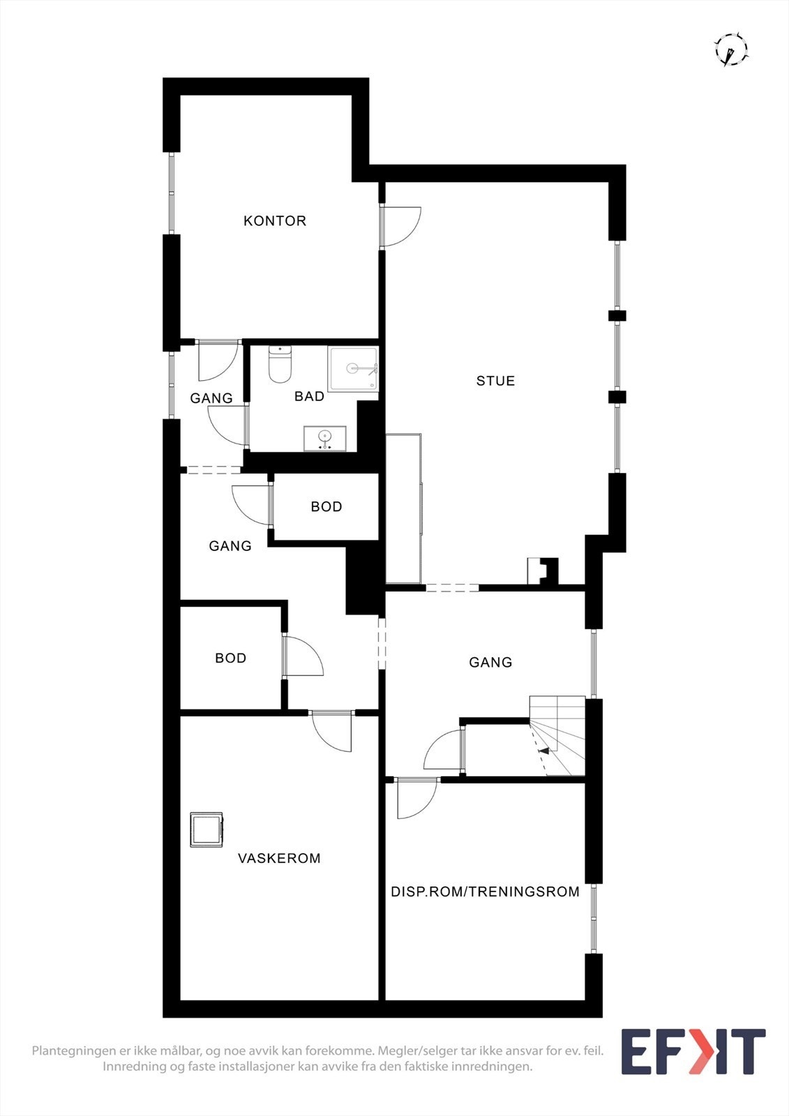 Plantegning kjeller Galleribilde