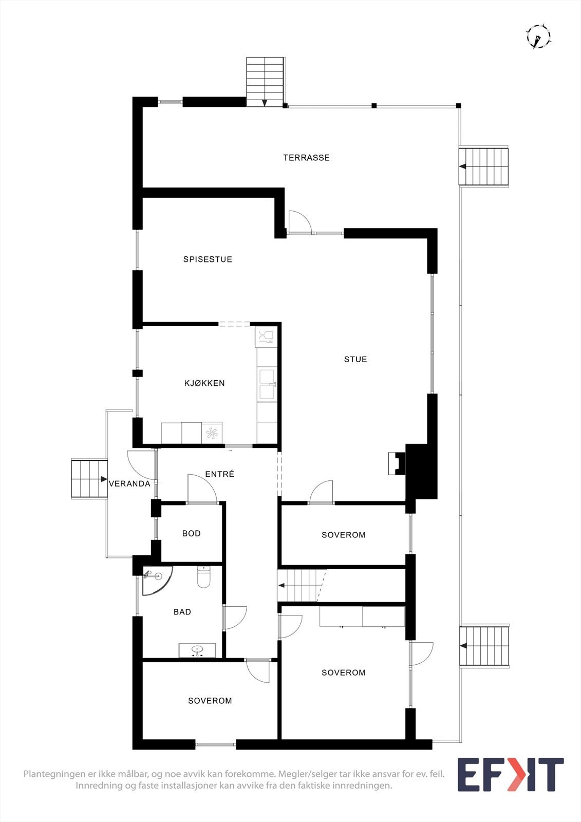 Plantegning 1. etasje Galleribilde
