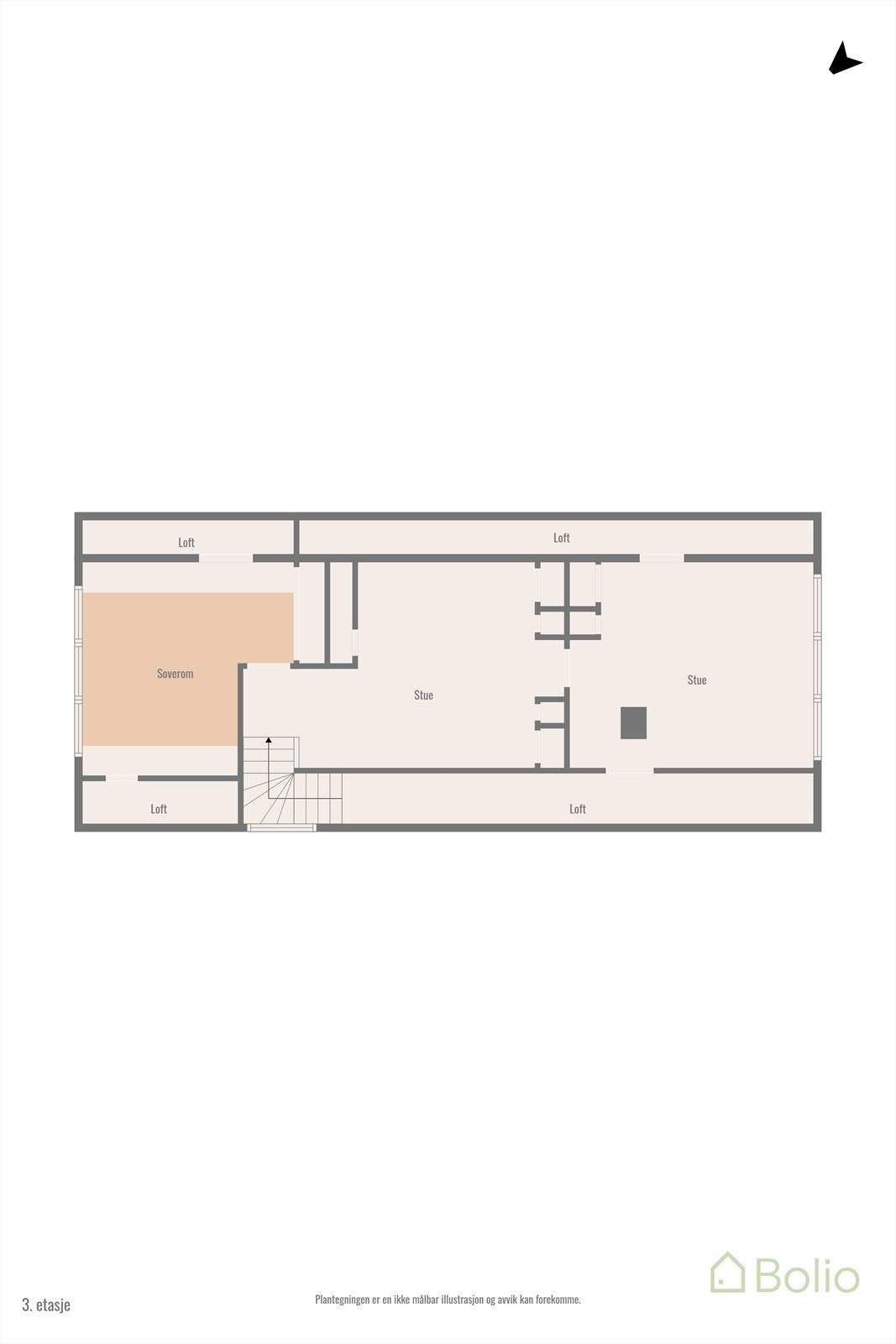 Plantegning loft. Galleribilde