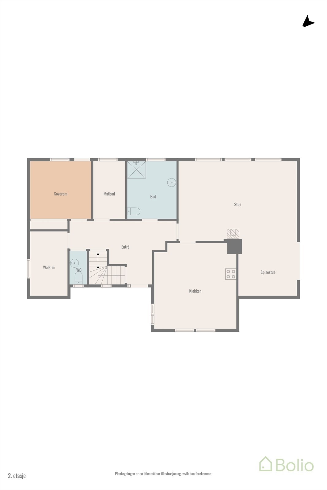 Plantegning 1 etasje. Galleribilde