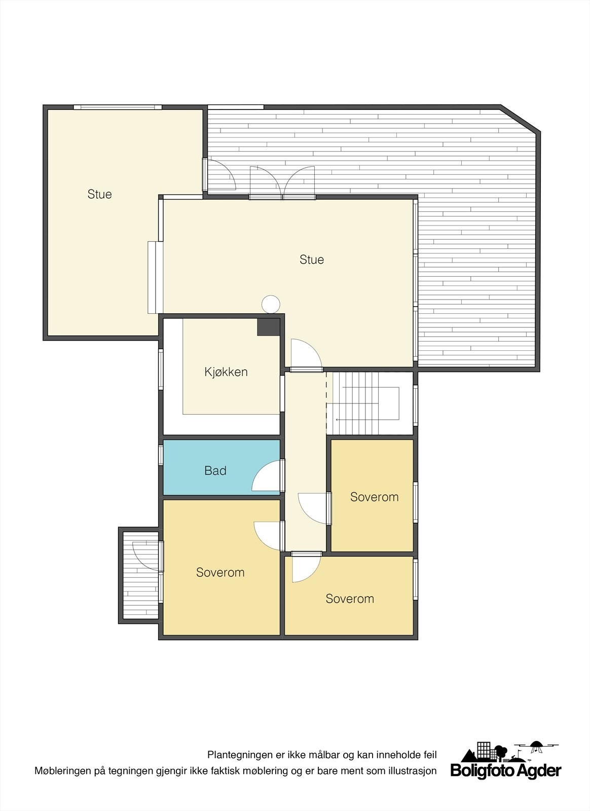 Planskisse - hovedetasje Galleribilde