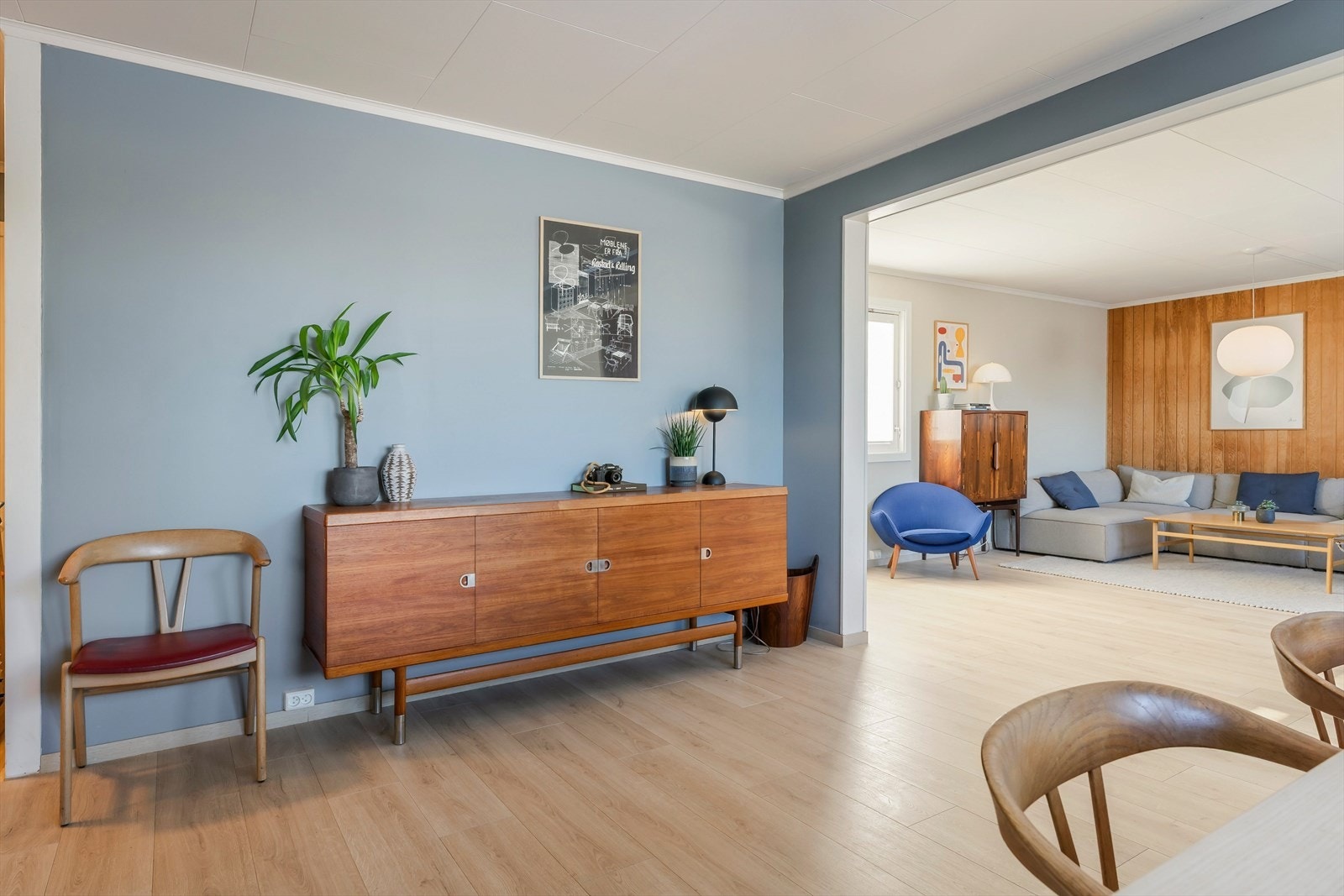 Stue- og spisestuearealet er på 47 kvm. Galleribilde