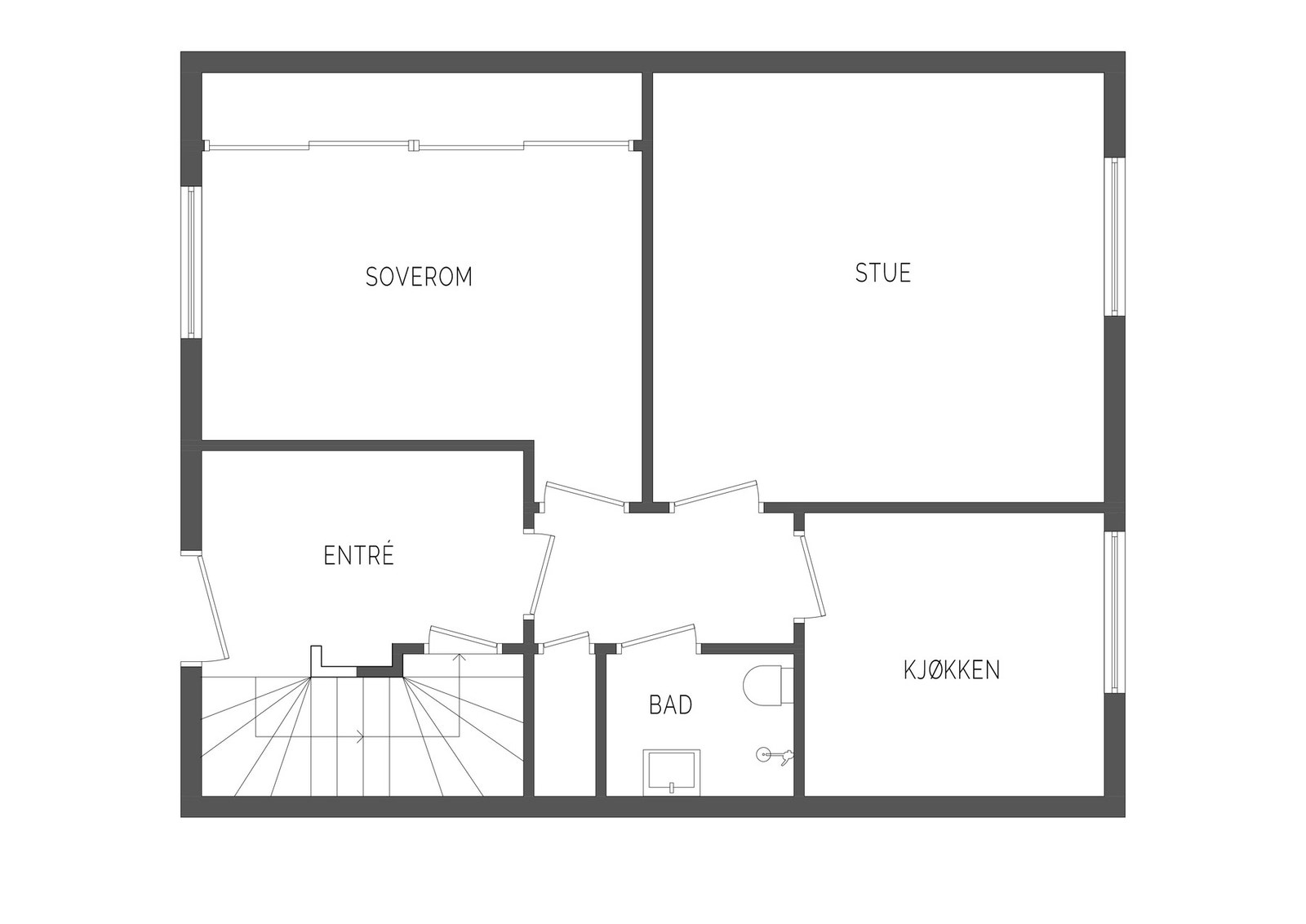 Plantegning 1.etasje Galleribilde