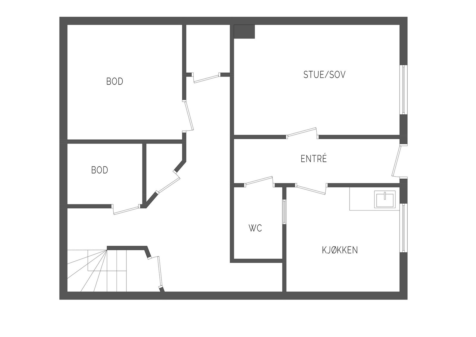 Plantegning kjeller Galleribilde