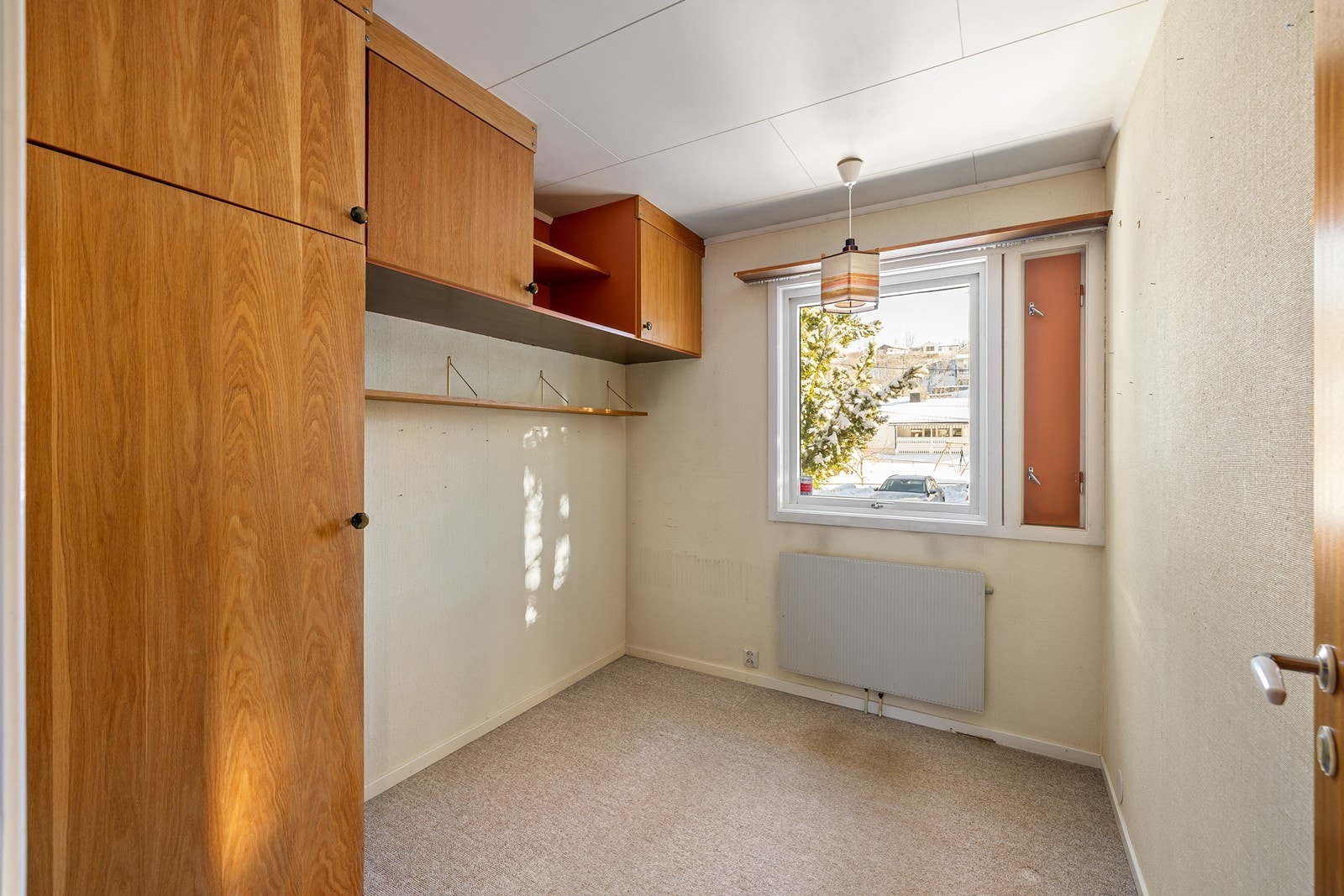 Rommene har plass til seng, nattbord, garderobeløsning og evt. skrivebord. Galleribilde