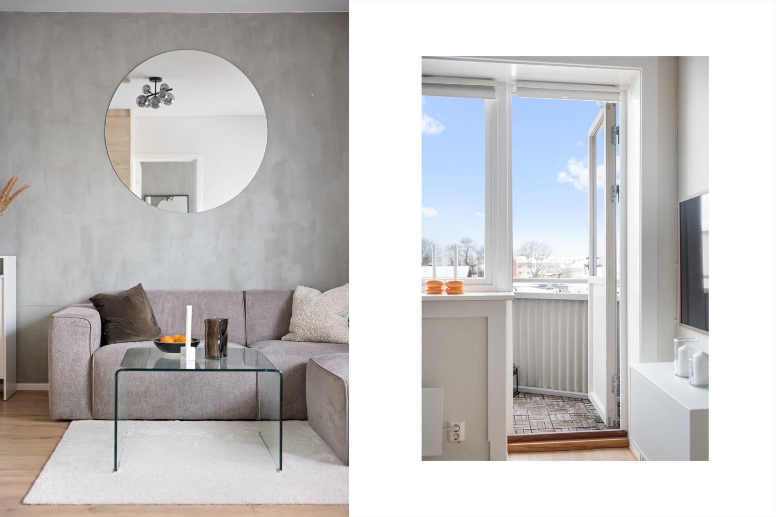 Fra stuen har man adgang til balkongen, som på sommerstid blir som et utvidelse av stuen! Galleribilde