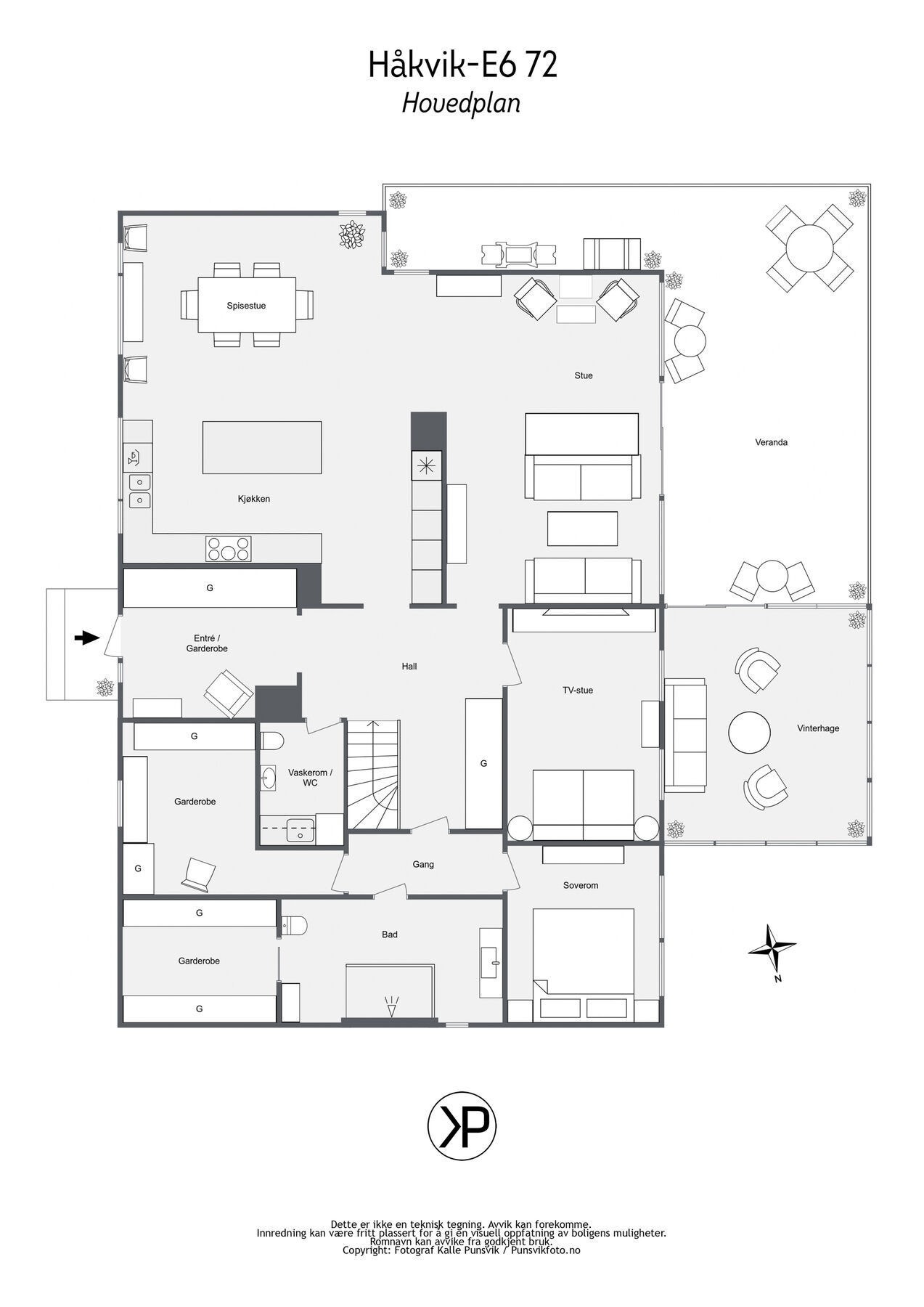 Plantegning hovedplan Galleribilde