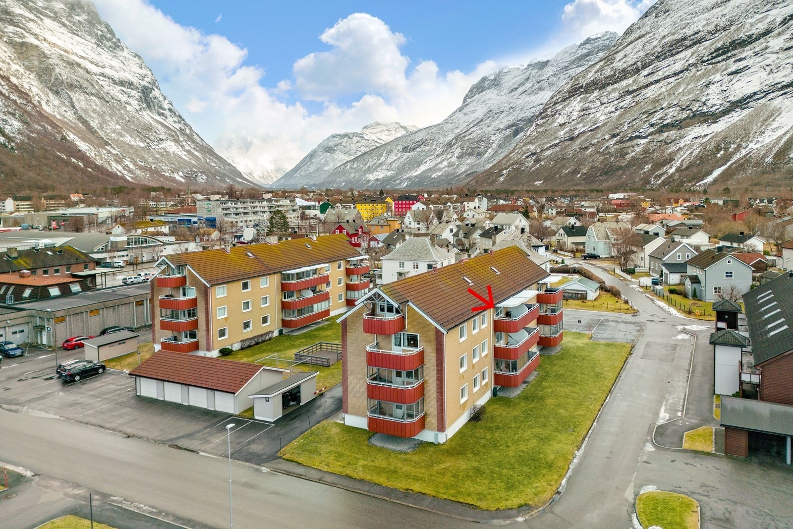 Dronebilde nordvest. Galleribilde