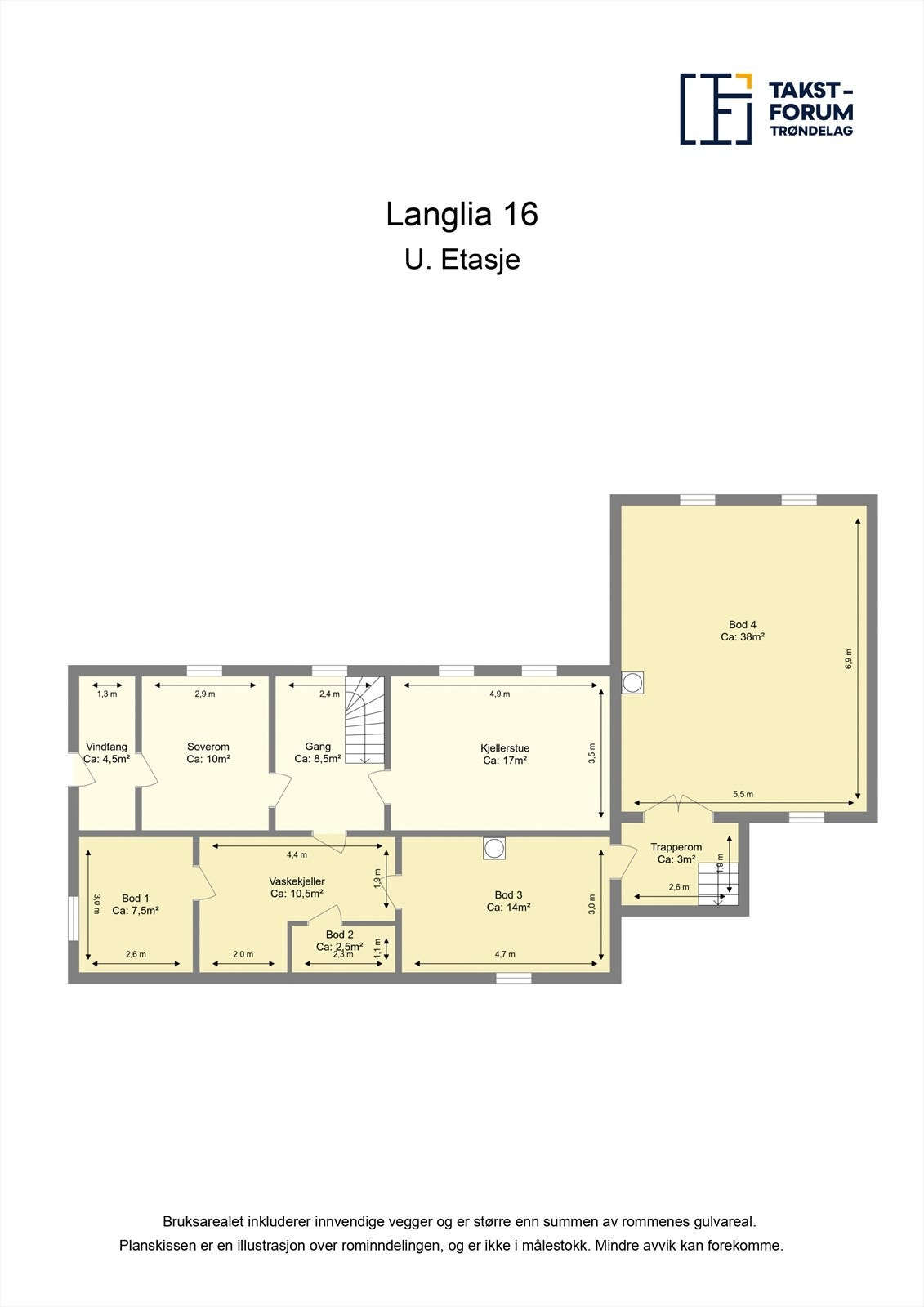 Planskisse U.etg. Galleribilde