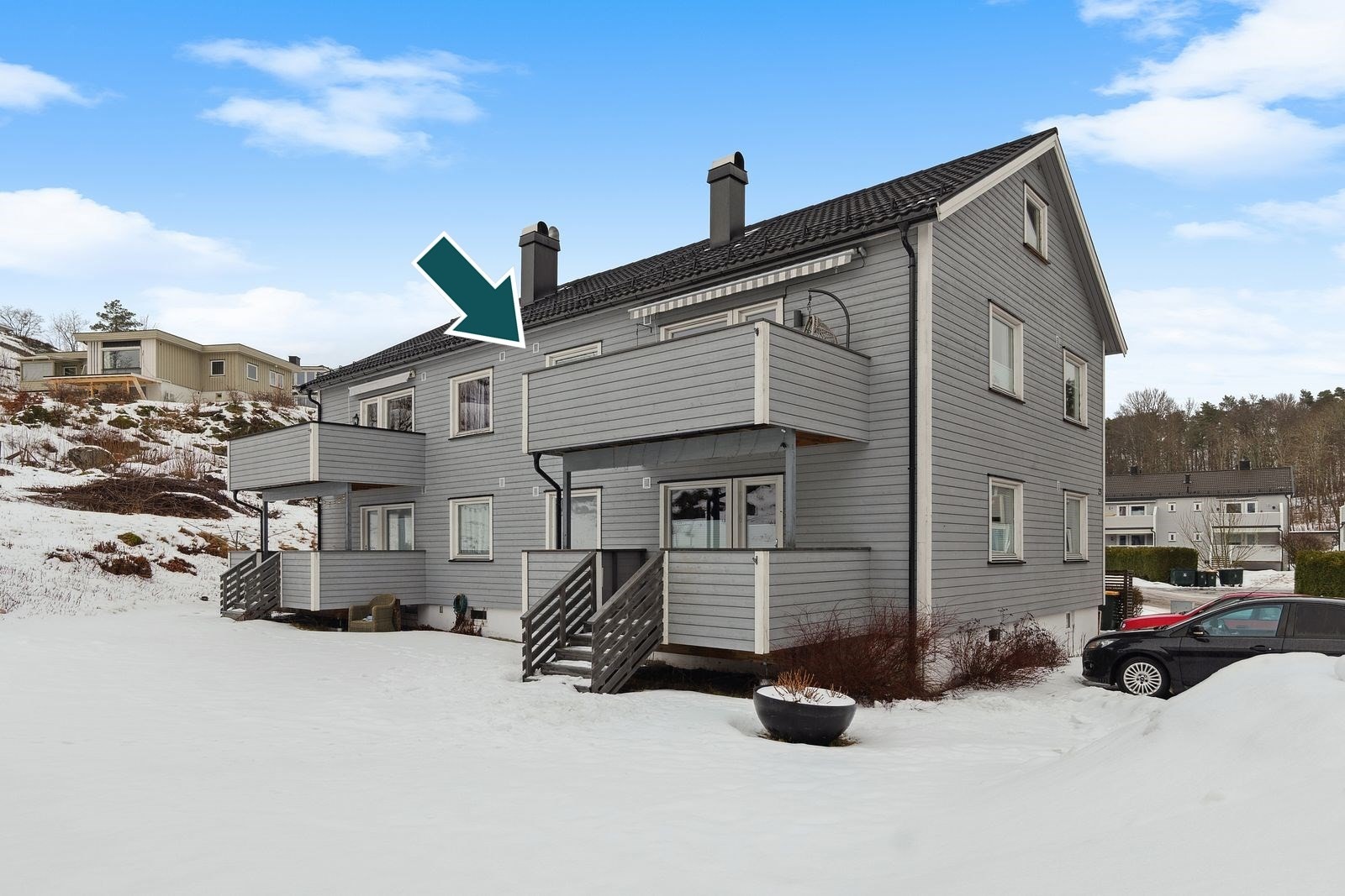 Leiligheten ligger sydvendt i 2. etg. Galleribilde