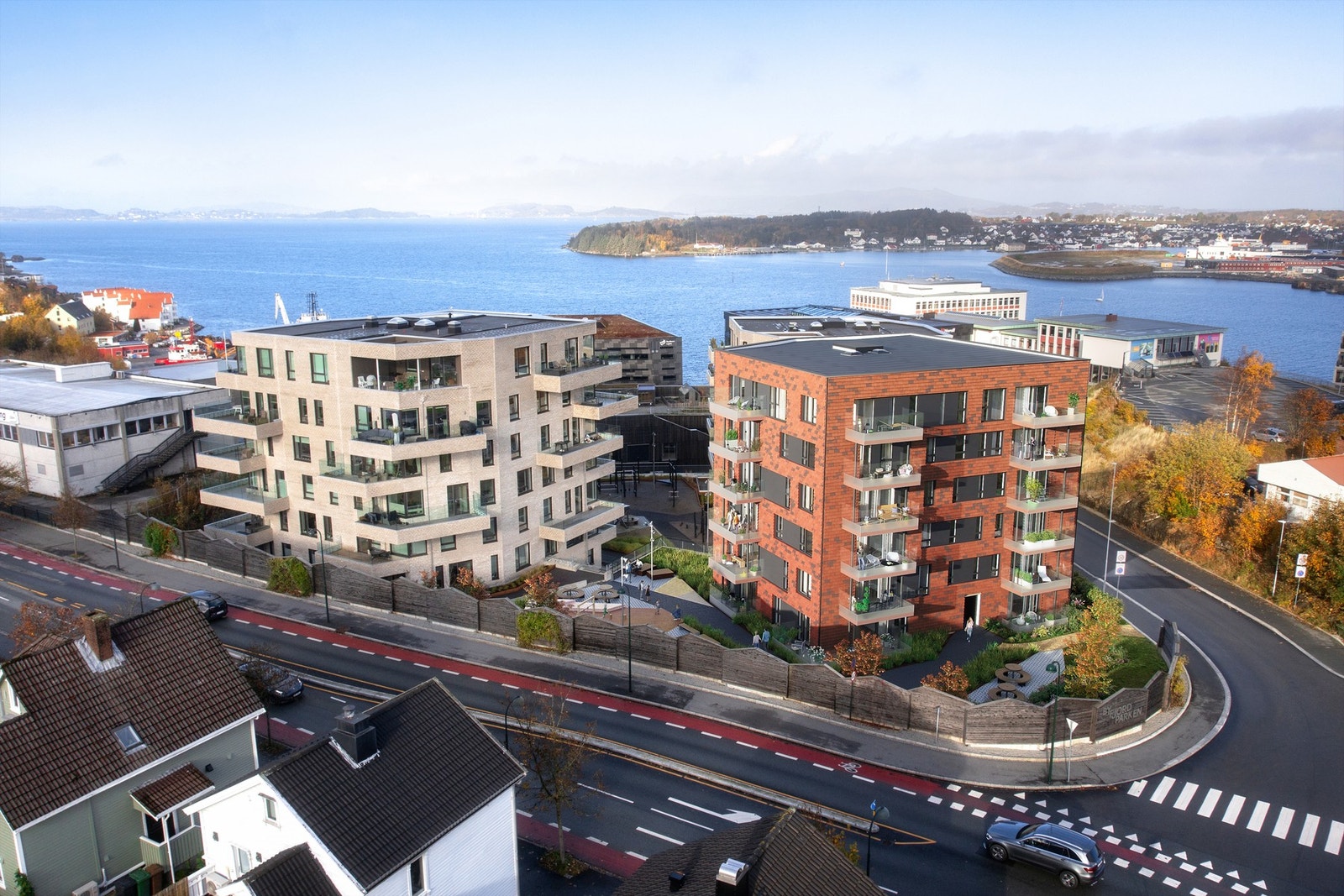 Bygget Monolitten ligger sentralt i Byfjordparken og har gangavstand til bla. kollektivtransport. Galleribilde