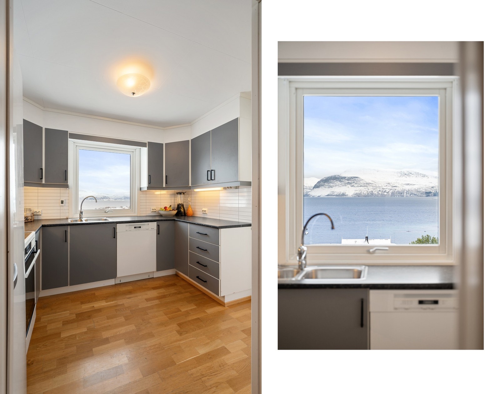 Velholdt innredning med god skap- og benkeplass Galleribilde