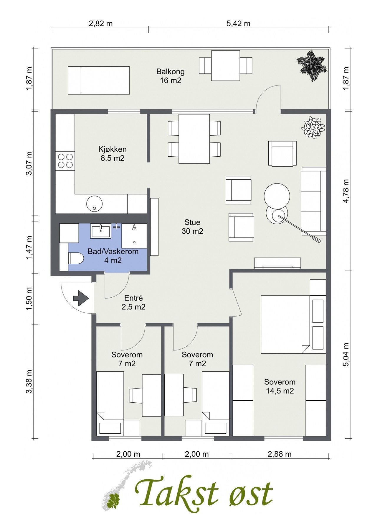 2-D plantegning Galleribilde