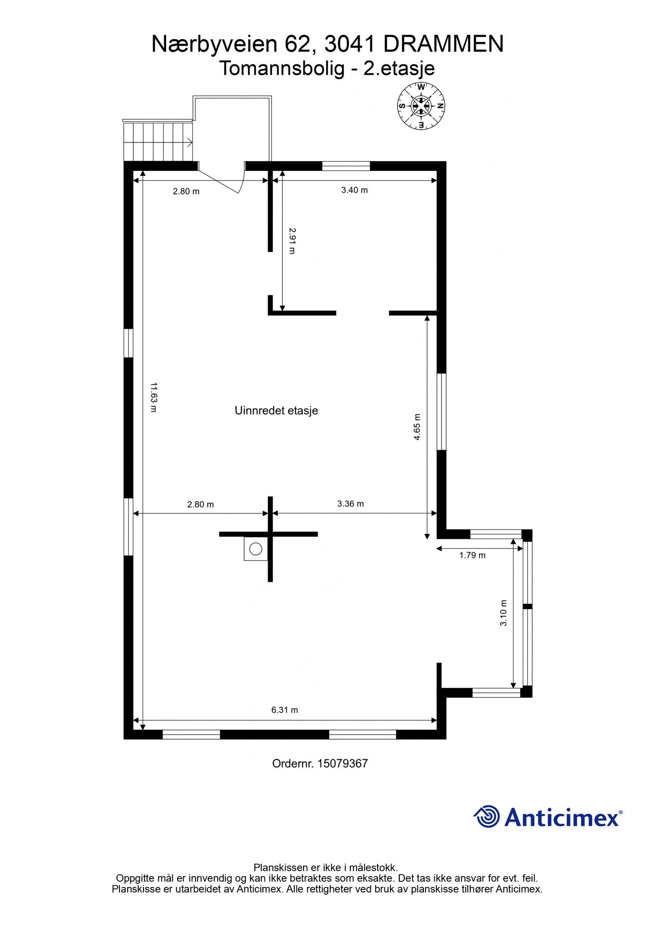 Plantegning 2. etasje Galleribilde