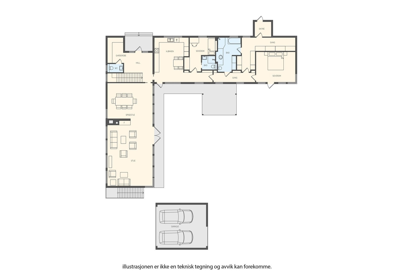 Plantegning 1.etasje. Galleribilde