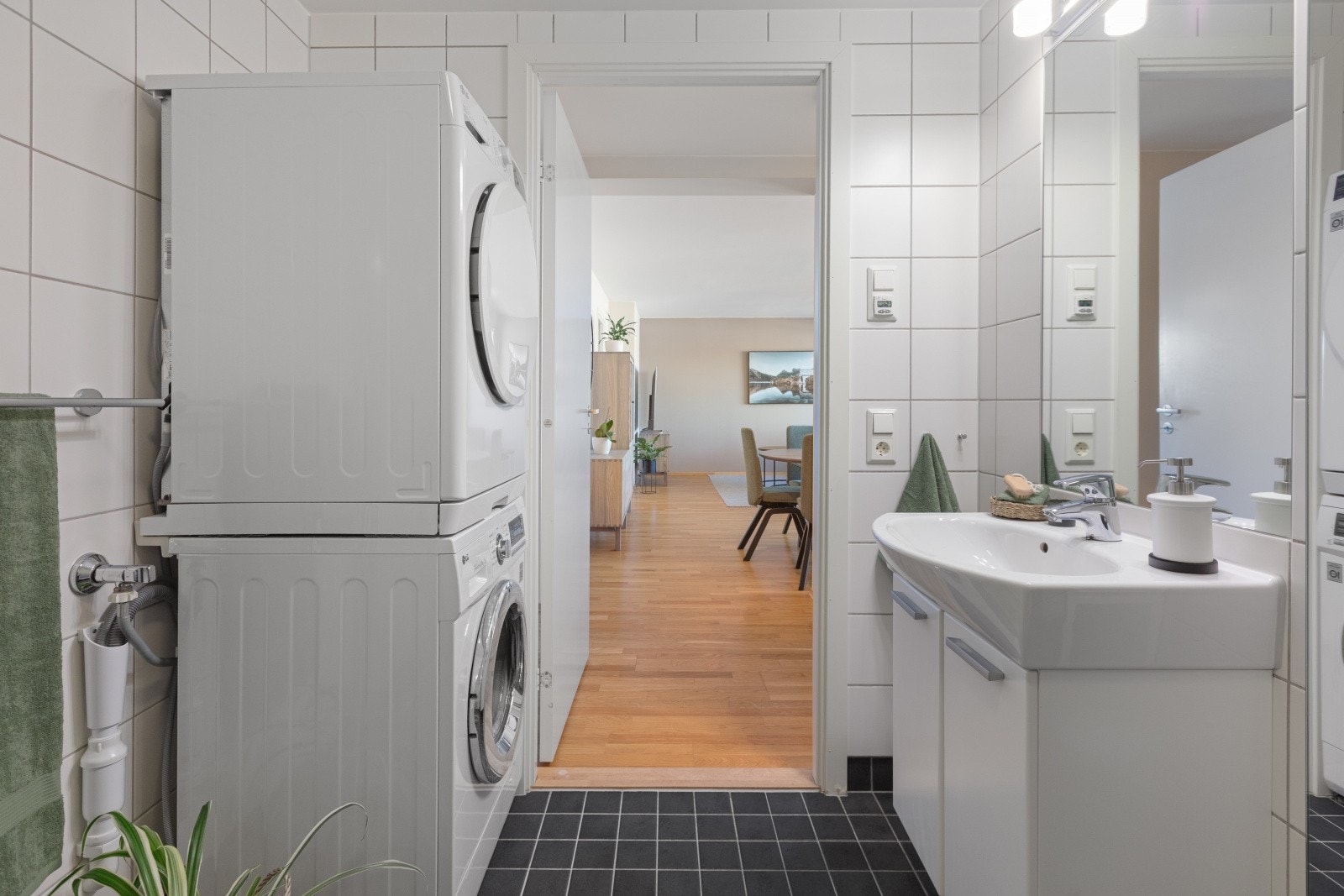 Det er opplegg for vaskesøyle. Galleribilde