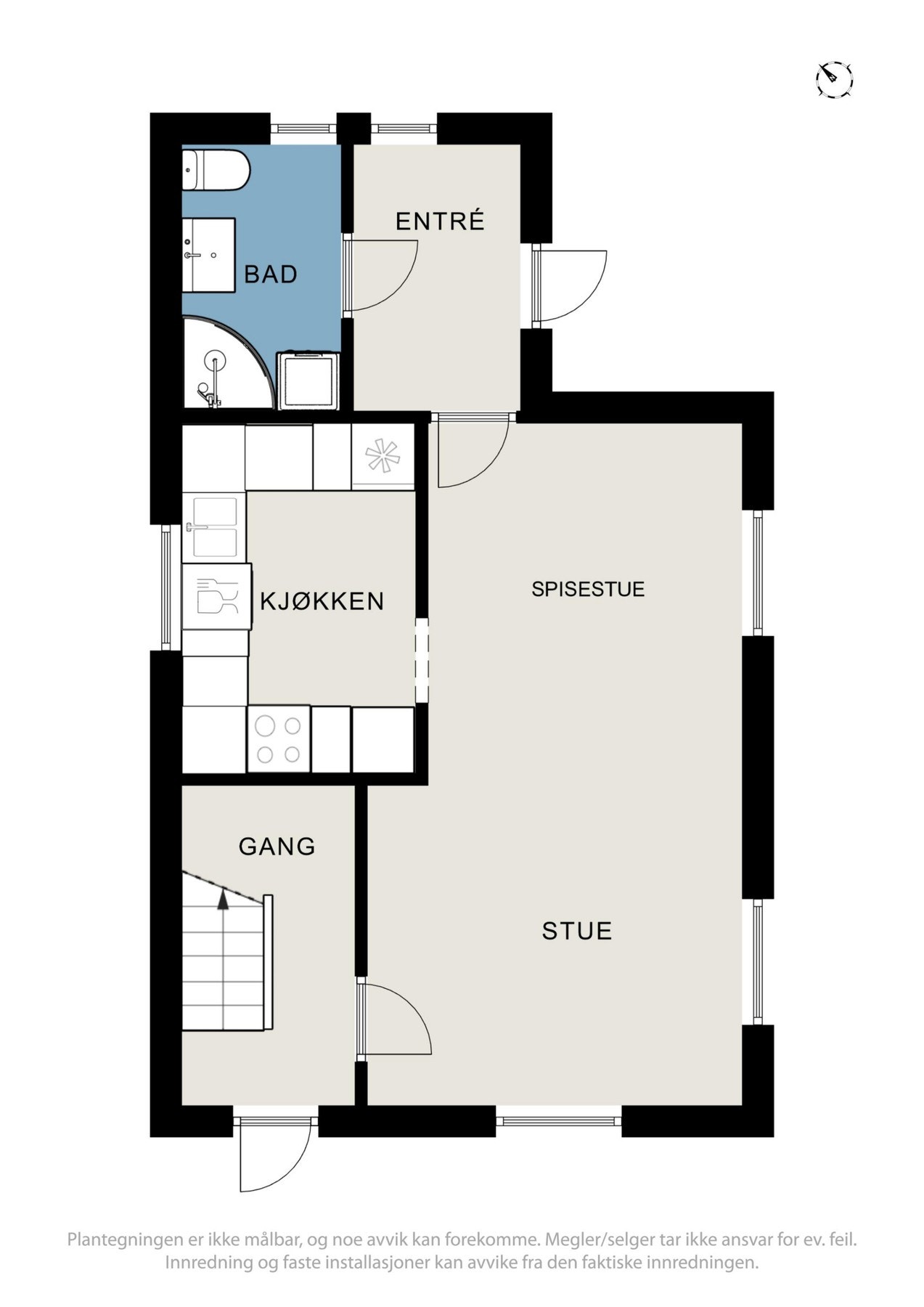 Planskisse hovedetasje. Galleribilde