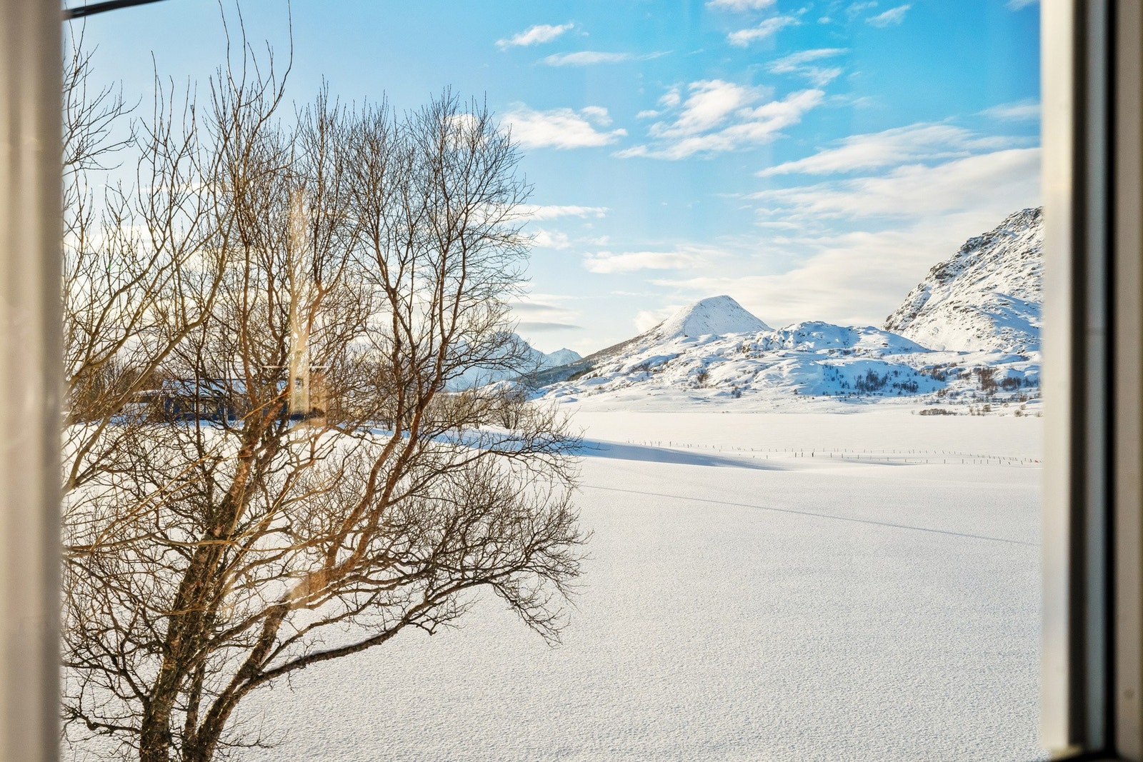Utsiktsbilde fra ett av soverommene. Galleribilde