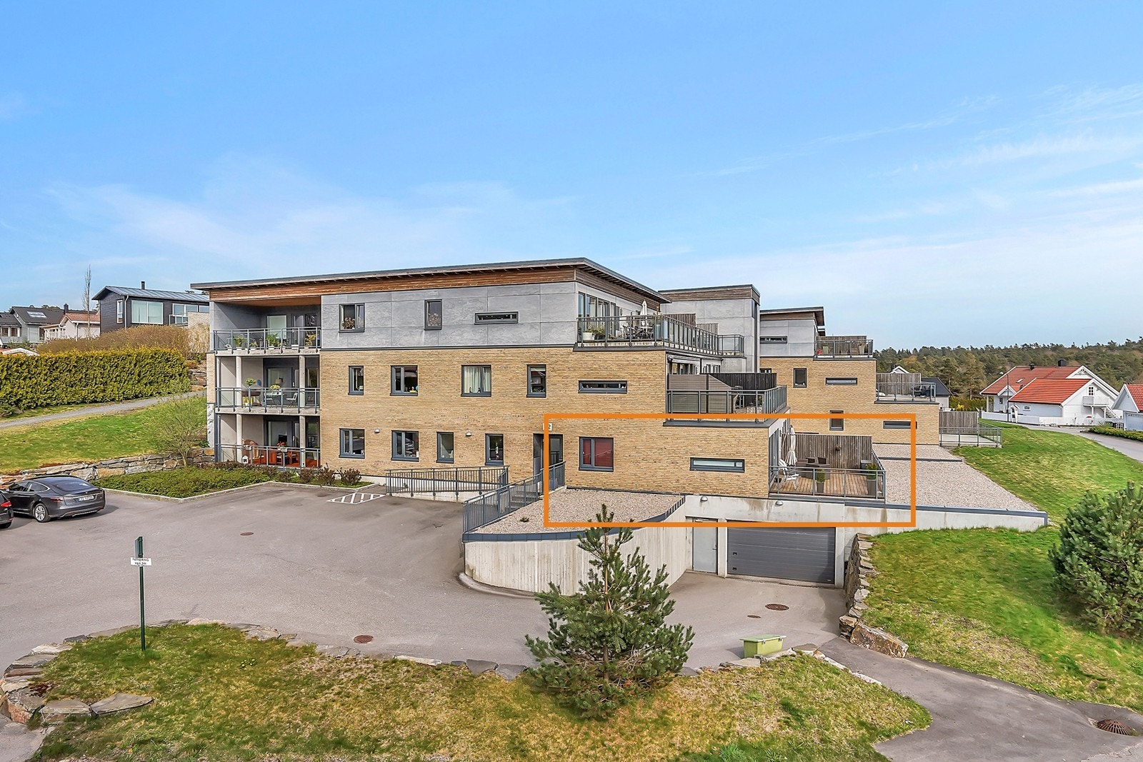 Leiligheten ligger fint til på Odderhei Galleribilde