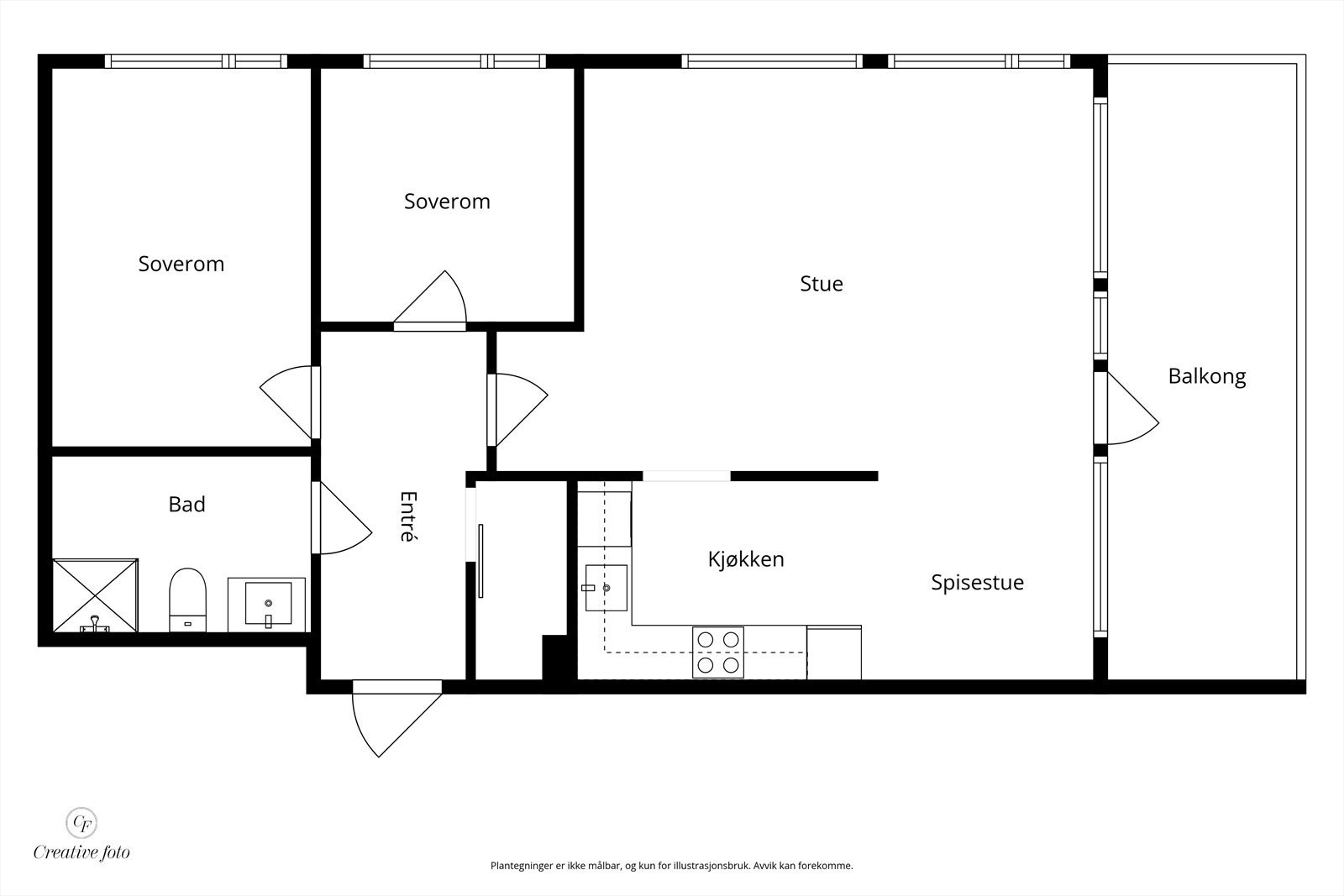 Veiledende plantegning - Ikke målbar Galleribilde