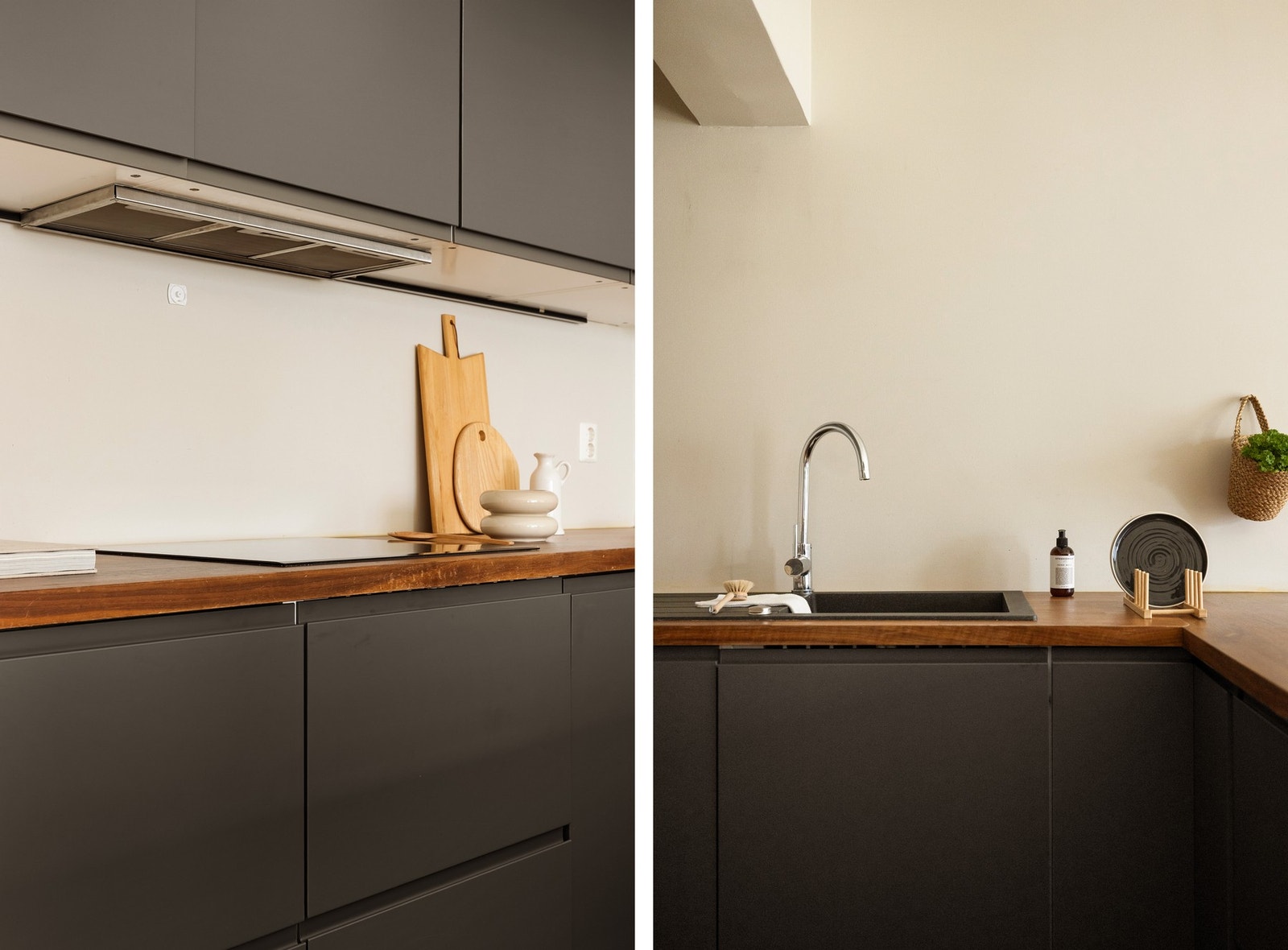 Utformingen med kjøkkenøyen lager god plass til oppbevaring i skuffer og skap og godt med arbeidsplass på benkeplaten. Galleribilde