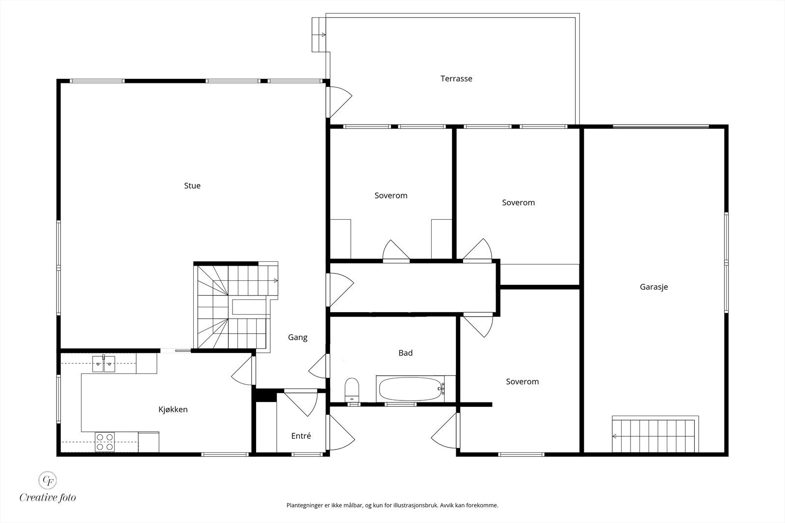 Plantegning av første etasje Galleribilde