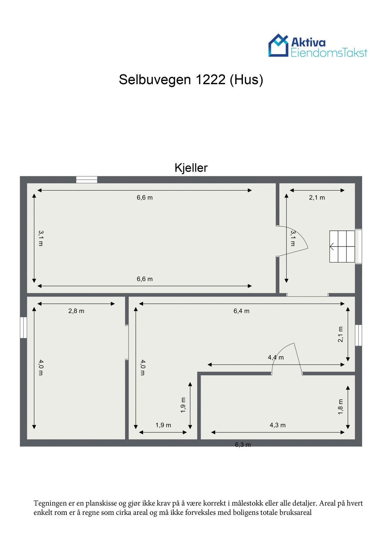 Plantegning kjeller. Galleribilde