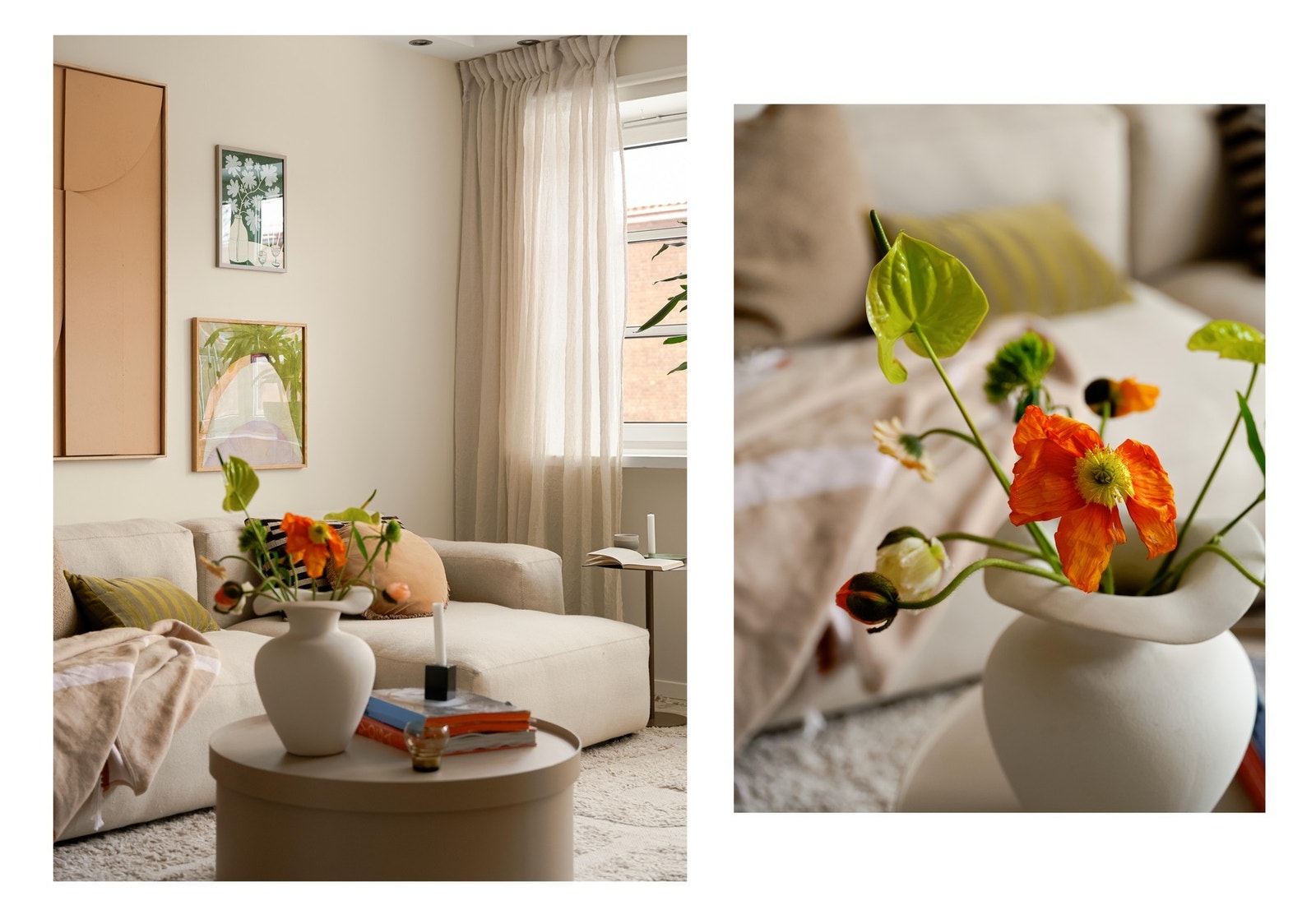 Vegger og tak er malt i nyere tid etter et tidløs og fin fargepalett. Galleribilde