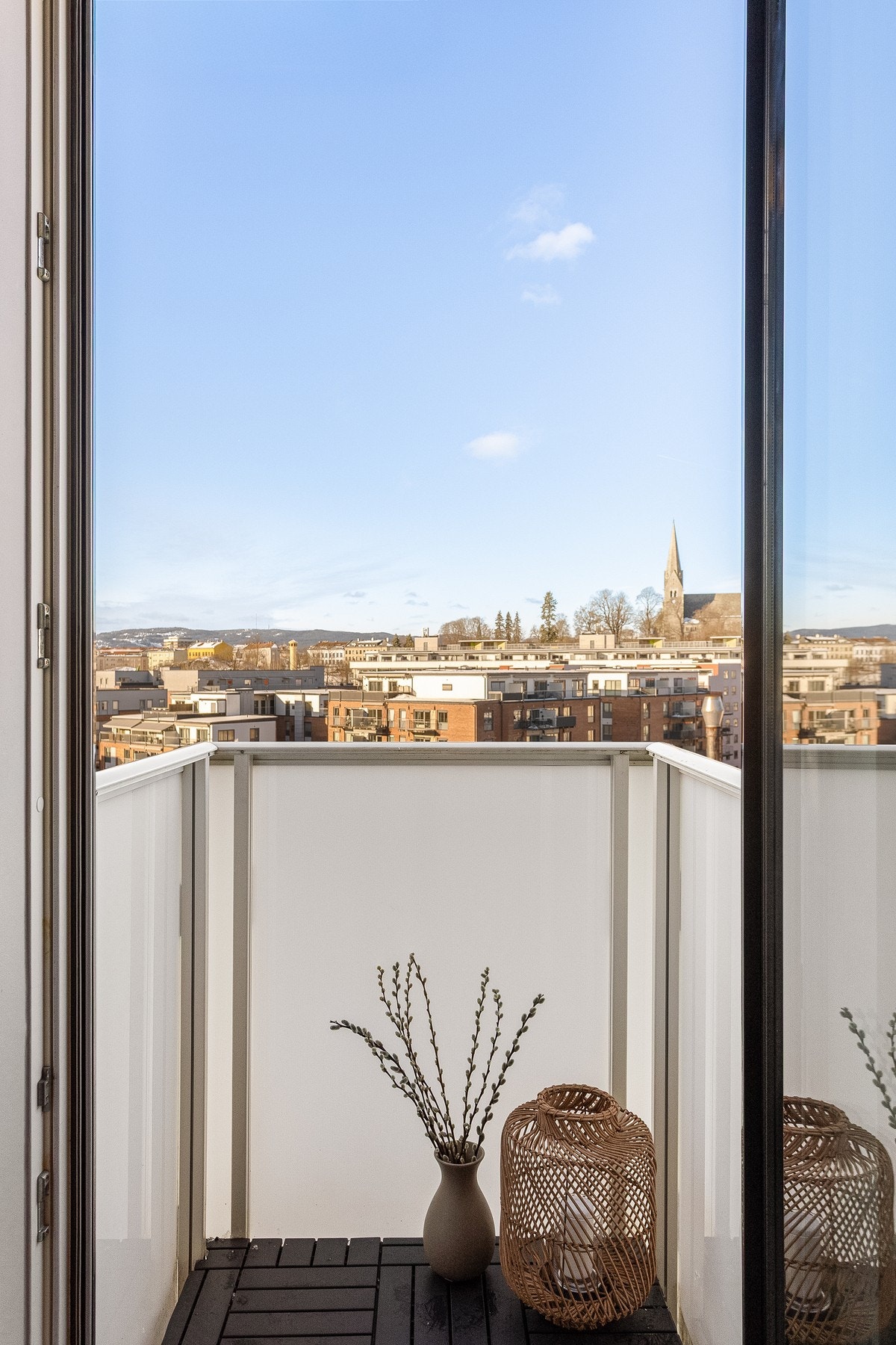 Balkongen er på 1 kvm. Galleribilde