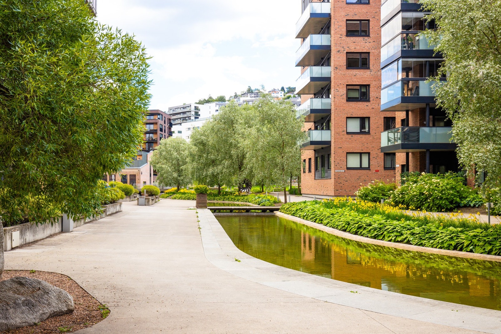 Kværnerbyen er pent opparbeidet og du vil trives med å ta turen rundt i nabolaget. Galleribilde