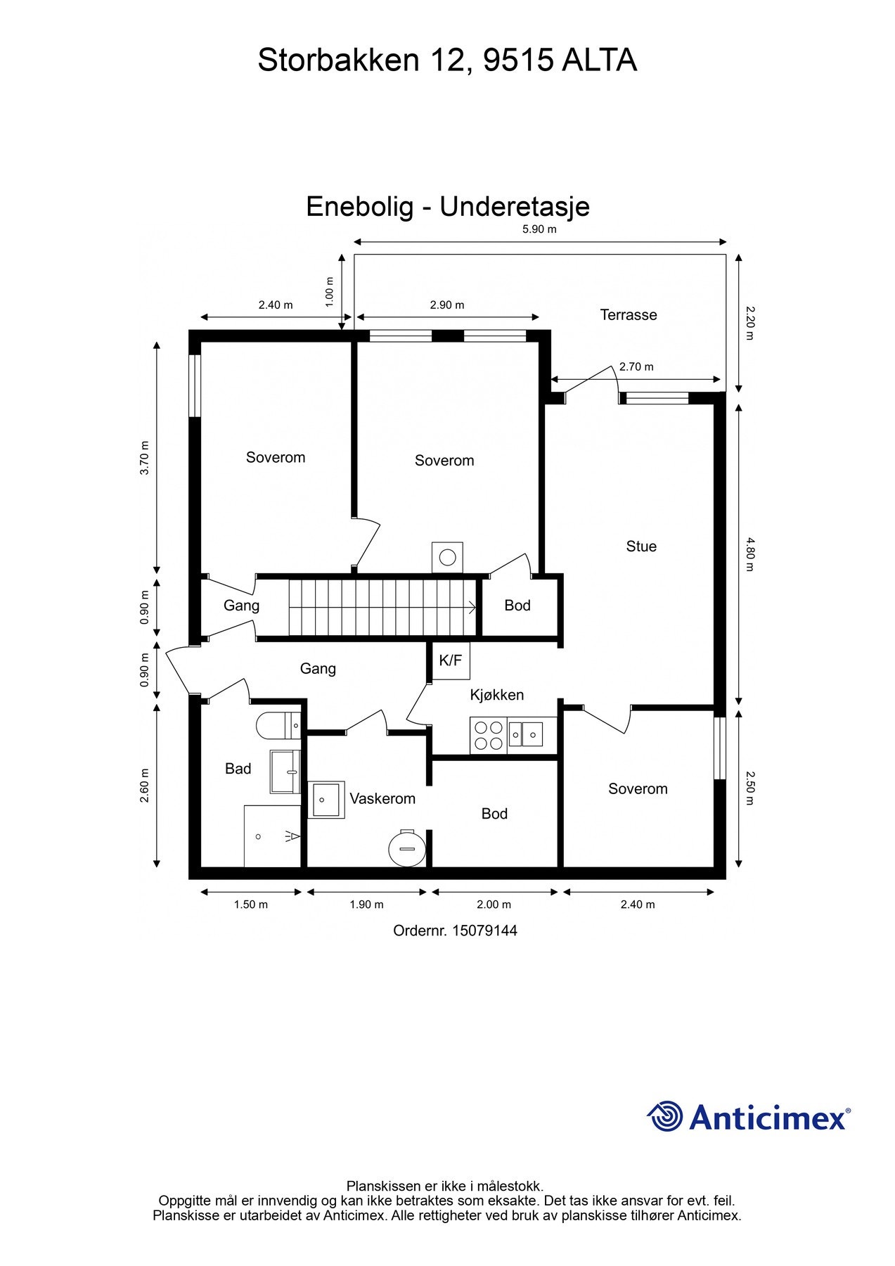 Plantegning underetasje. Galleribilde
