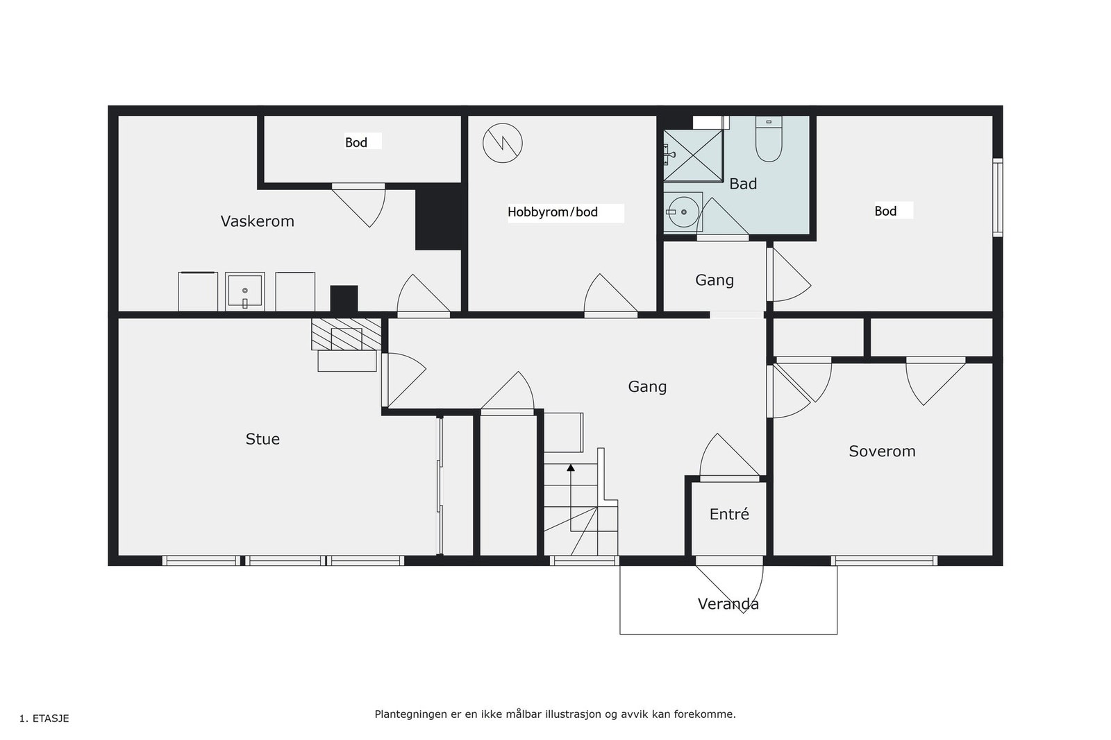 Plantegning underetasje Galleribilde