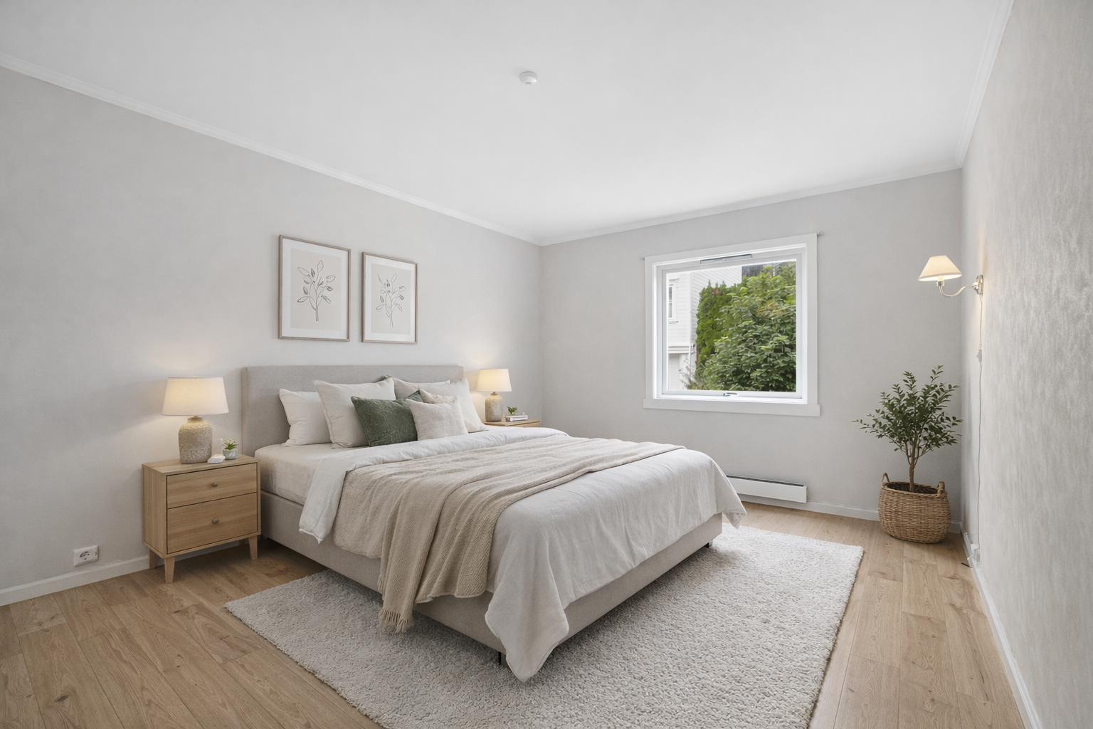 Digitalt inspirasjonsbilde soverom 1. etg. Ikke nøyaktig målsatt og avvik i rommets utforming kan forekomme. Galleribilde