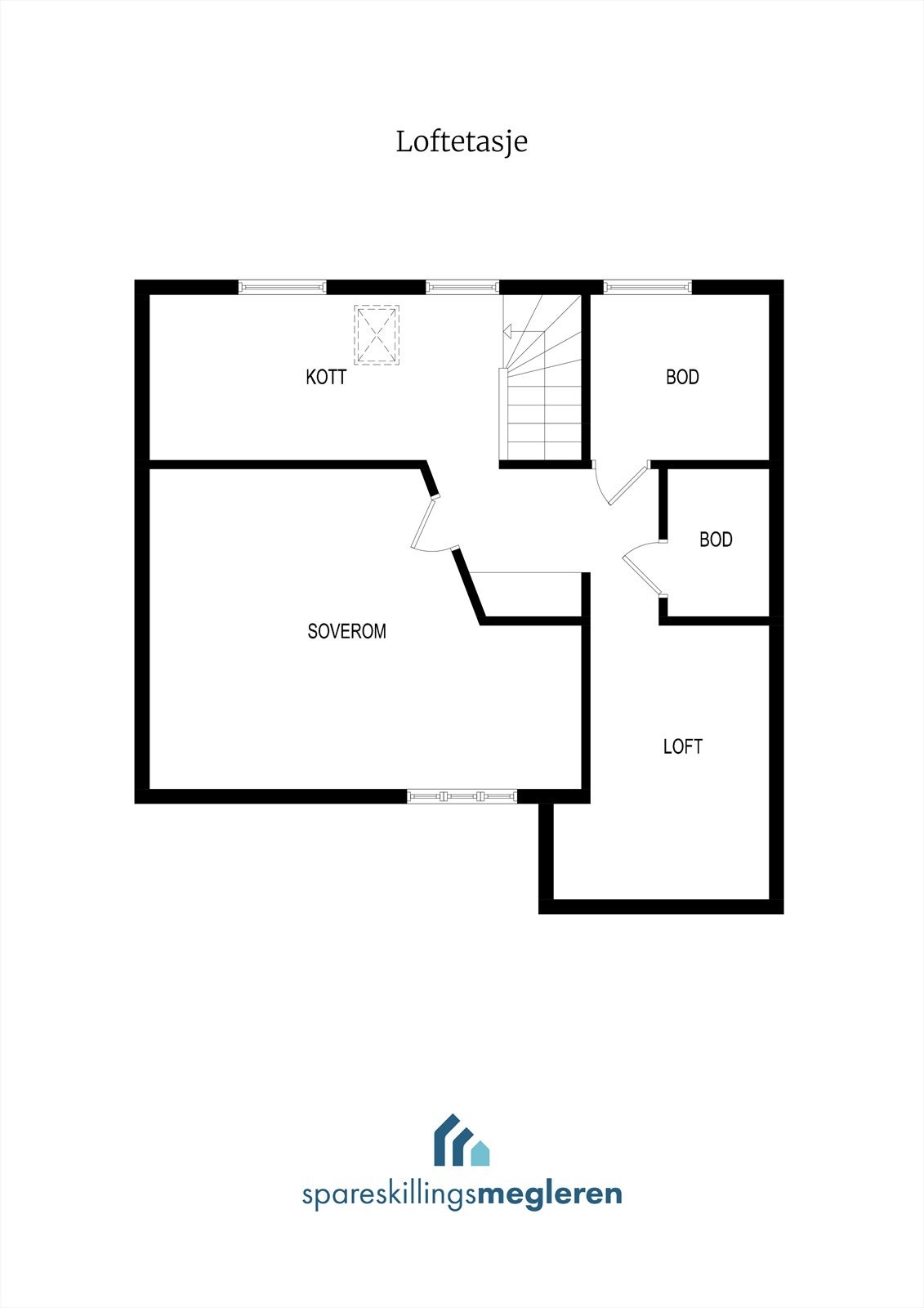 Plantegning loft. Galleribilde